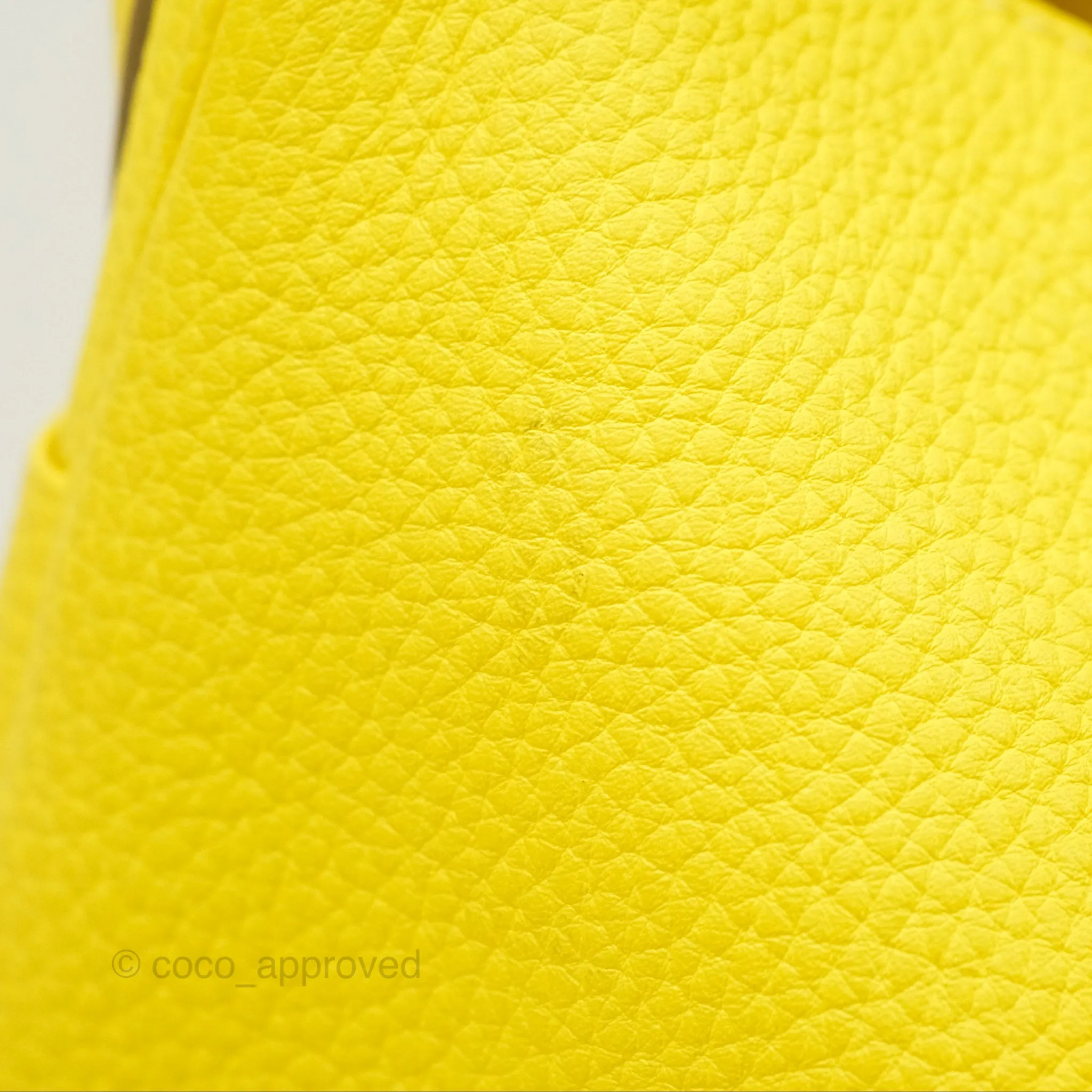 Herms Lindy 30 Celemence Lime 9R Palladium Hardware