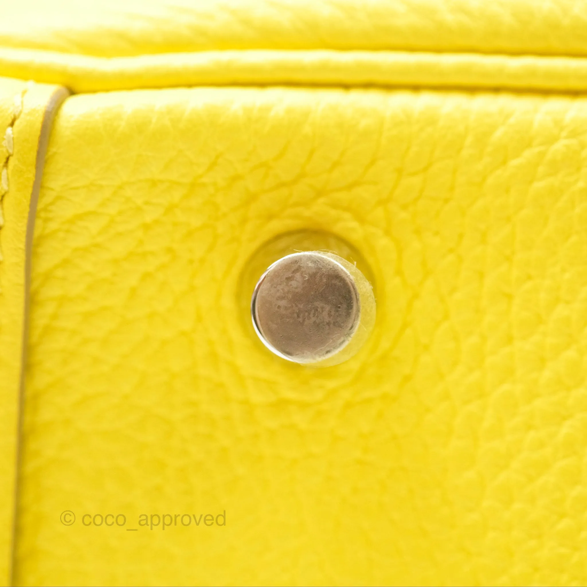 Herms Lindy 30 Celemence Lime 9R Palladium Hardware
