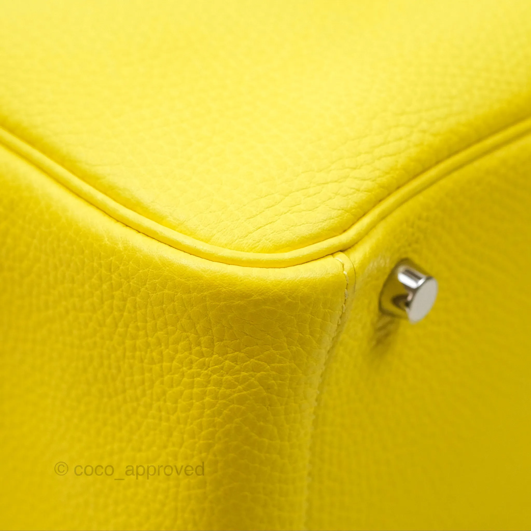 Herms Lindy 30 Celemence Lime 9R Palladium Hardware