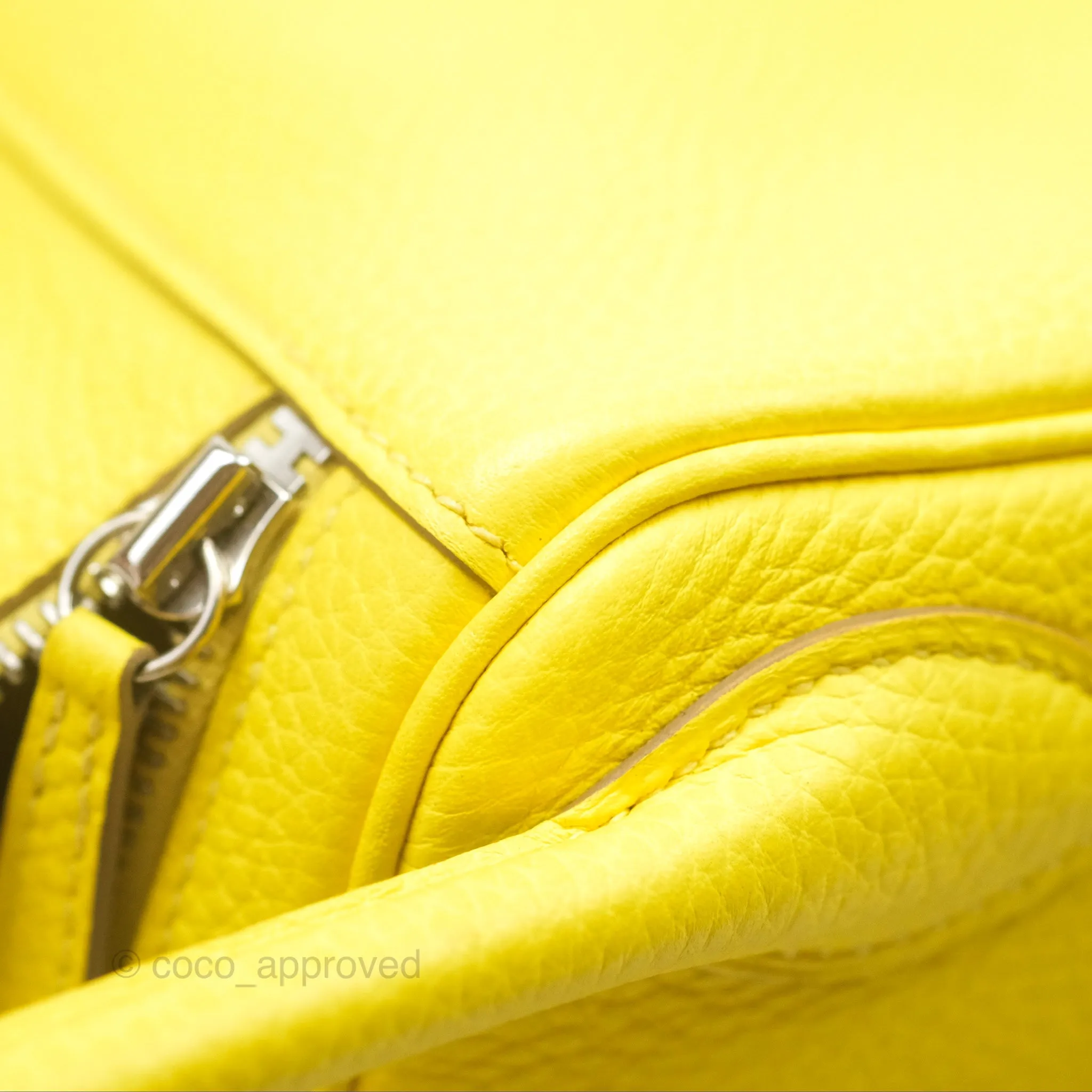 Herms Lindy 30 Celemence Lime 9R Palladium Hardware