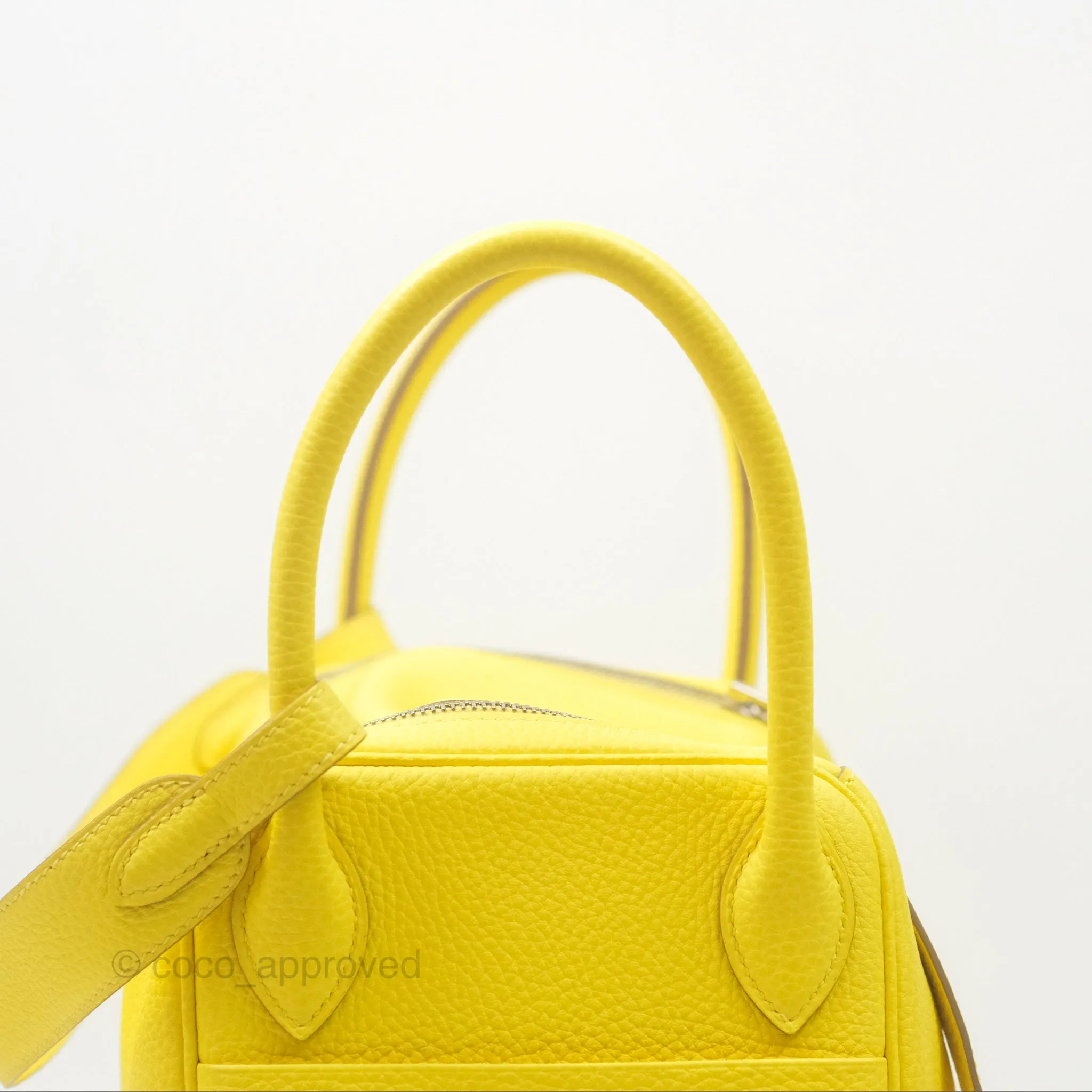 Herms Lindy 30 Celemence Lime 9R Palladium Hardware