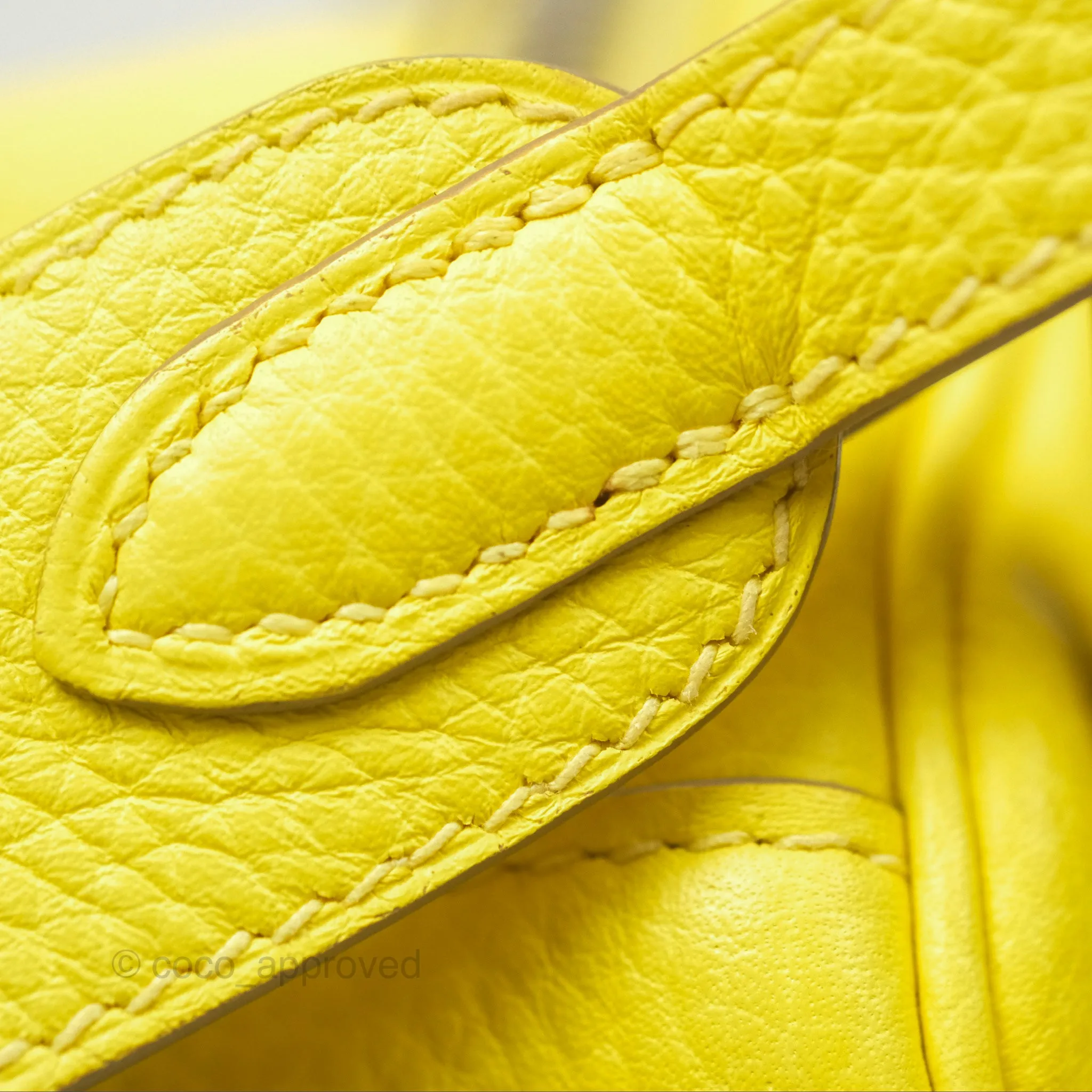 Herms Lindy 30 Celemence Lime 9R Palladium Hardware