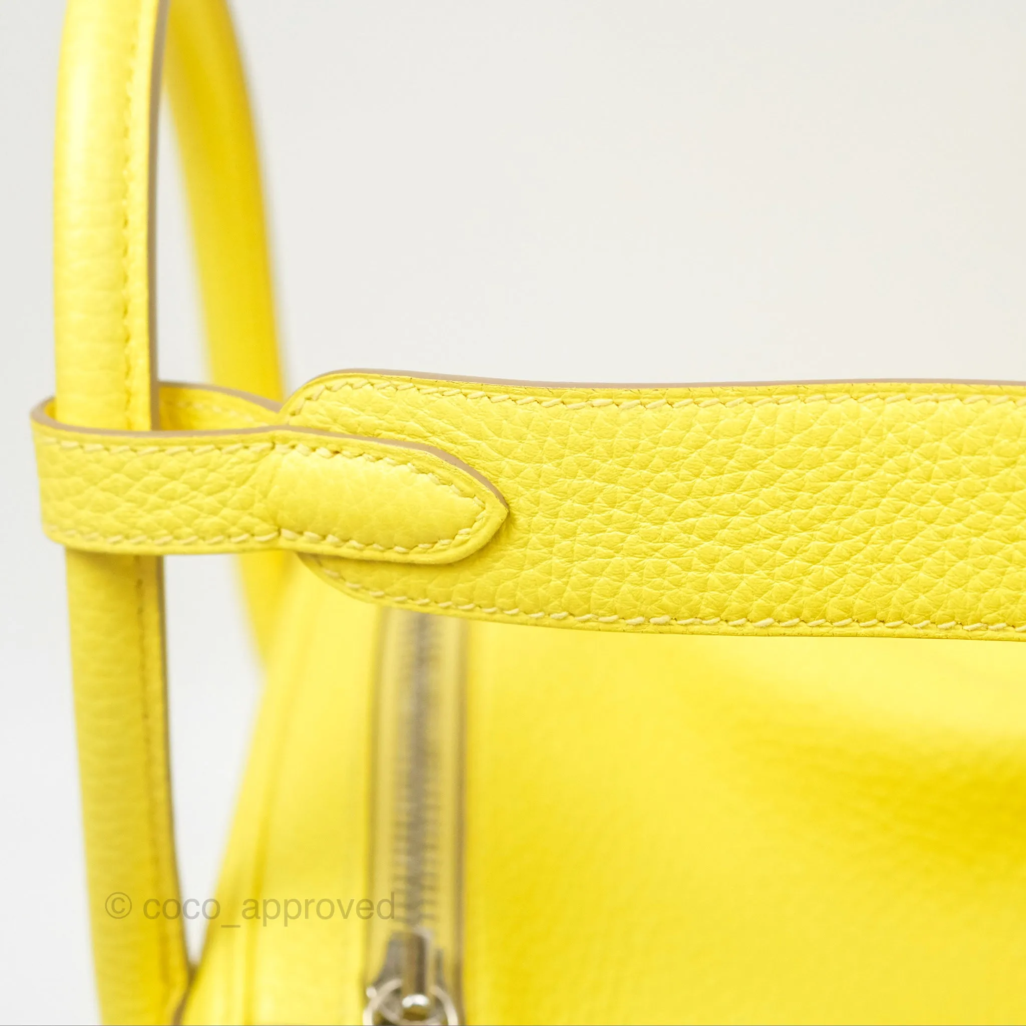Herms Lindy 30 Celemence Lime 9R Palladium Hardware