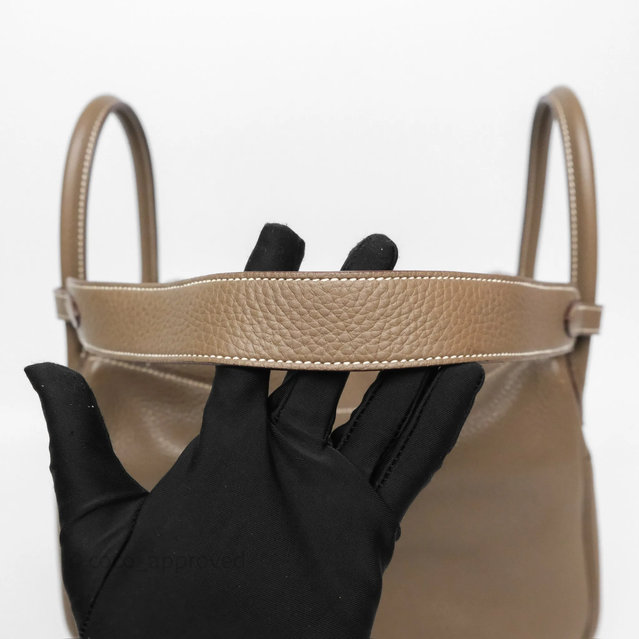 Herms Lindy 30 Etoupe 18 Clemence Palladium Hardware