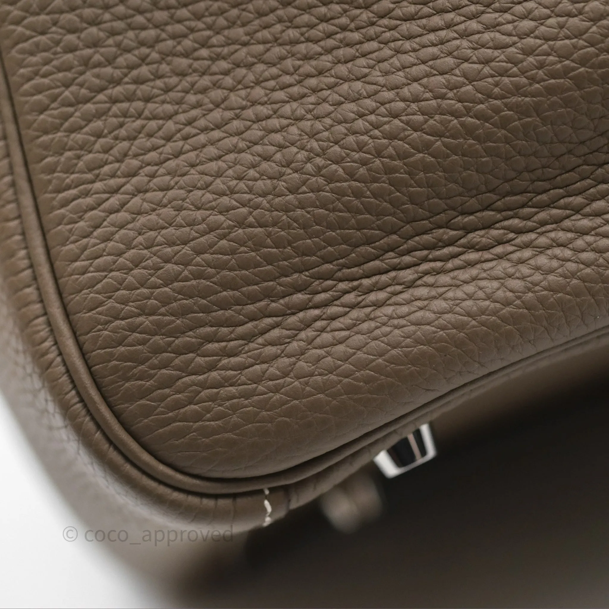 Herms Lindy 30 Etoupe 18 Clemence Palladium Hardware