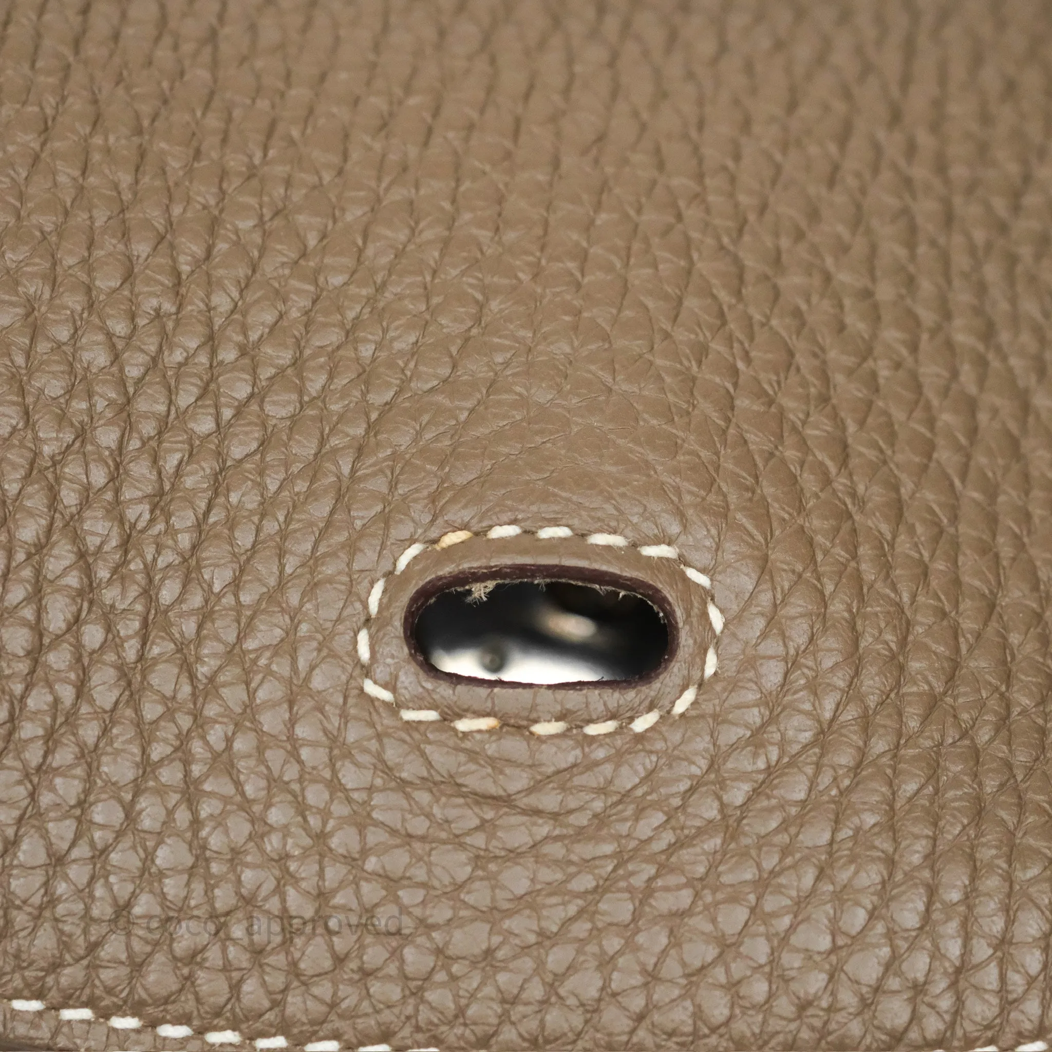 Herms Lindy 30 Etoupe 18 Clemence Palladium Hardware