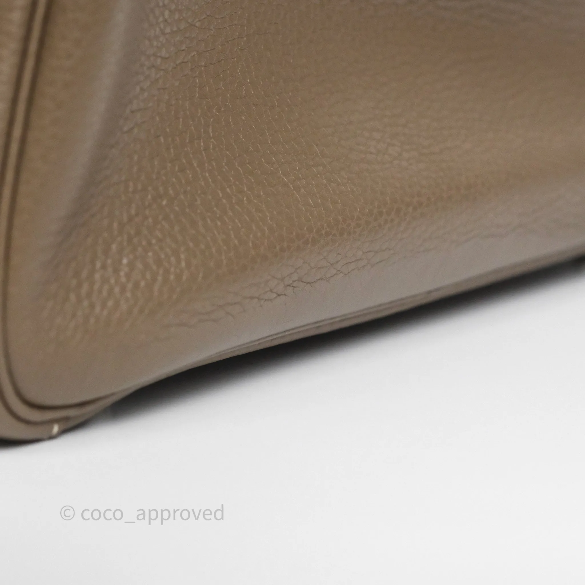 Herms Lindy 30 Etoupe 18 Clemence Palladium Hardware