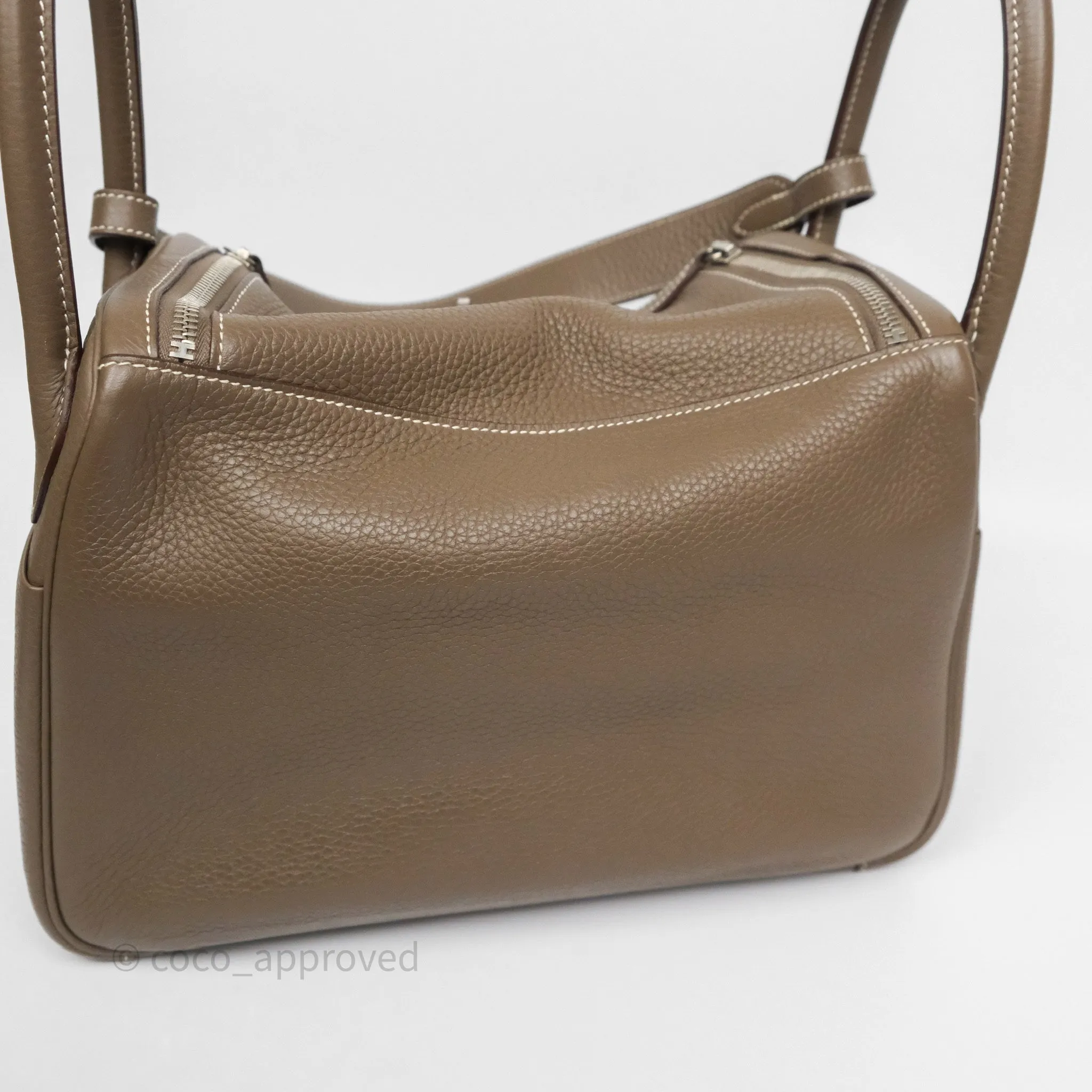 Herms Lindy 30 Etoupe 18 Clemence Palladium Hardware