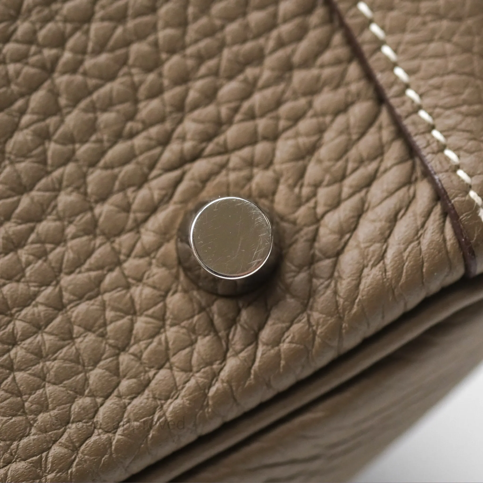 Herms Lindy 30 Etoupe 18 Clemence Palladium Hardware