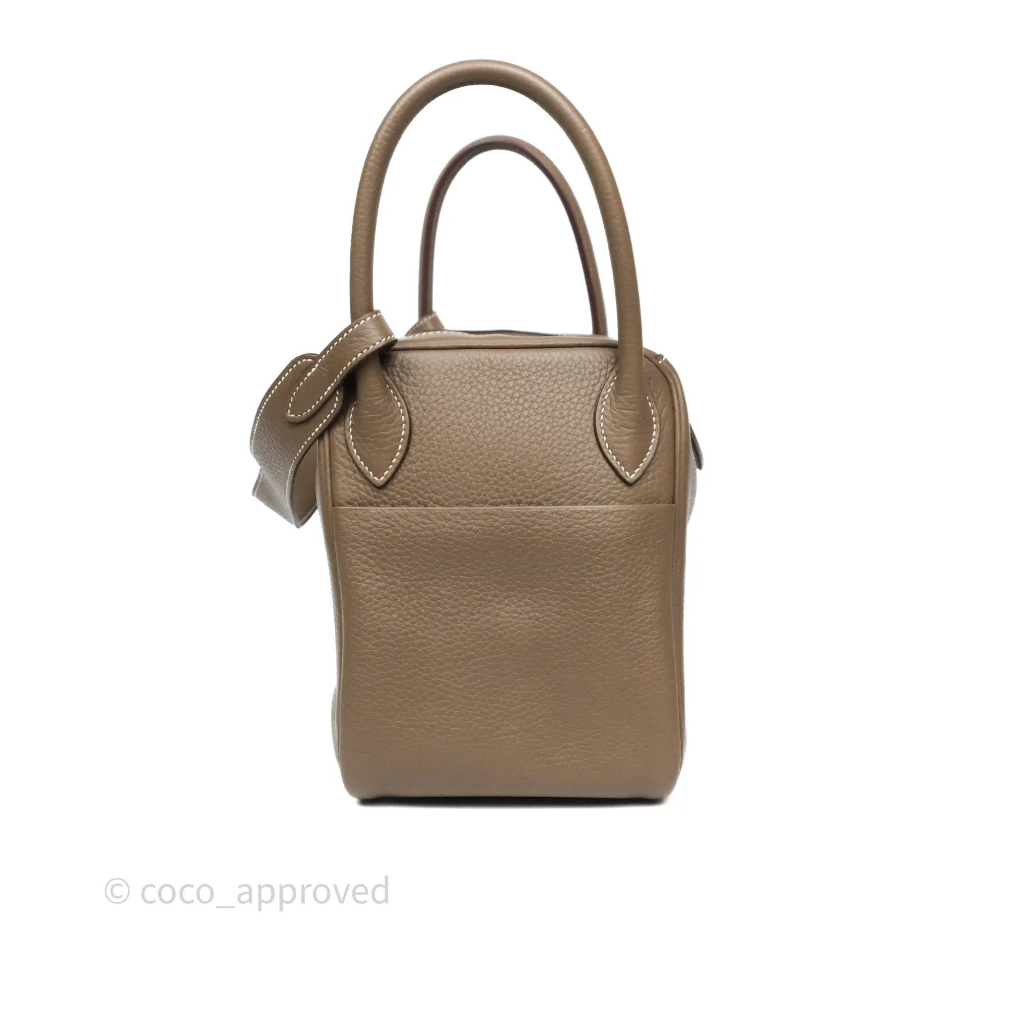 Herms Lindy 30 Etoupe 18 Clemence Palladium Hardware