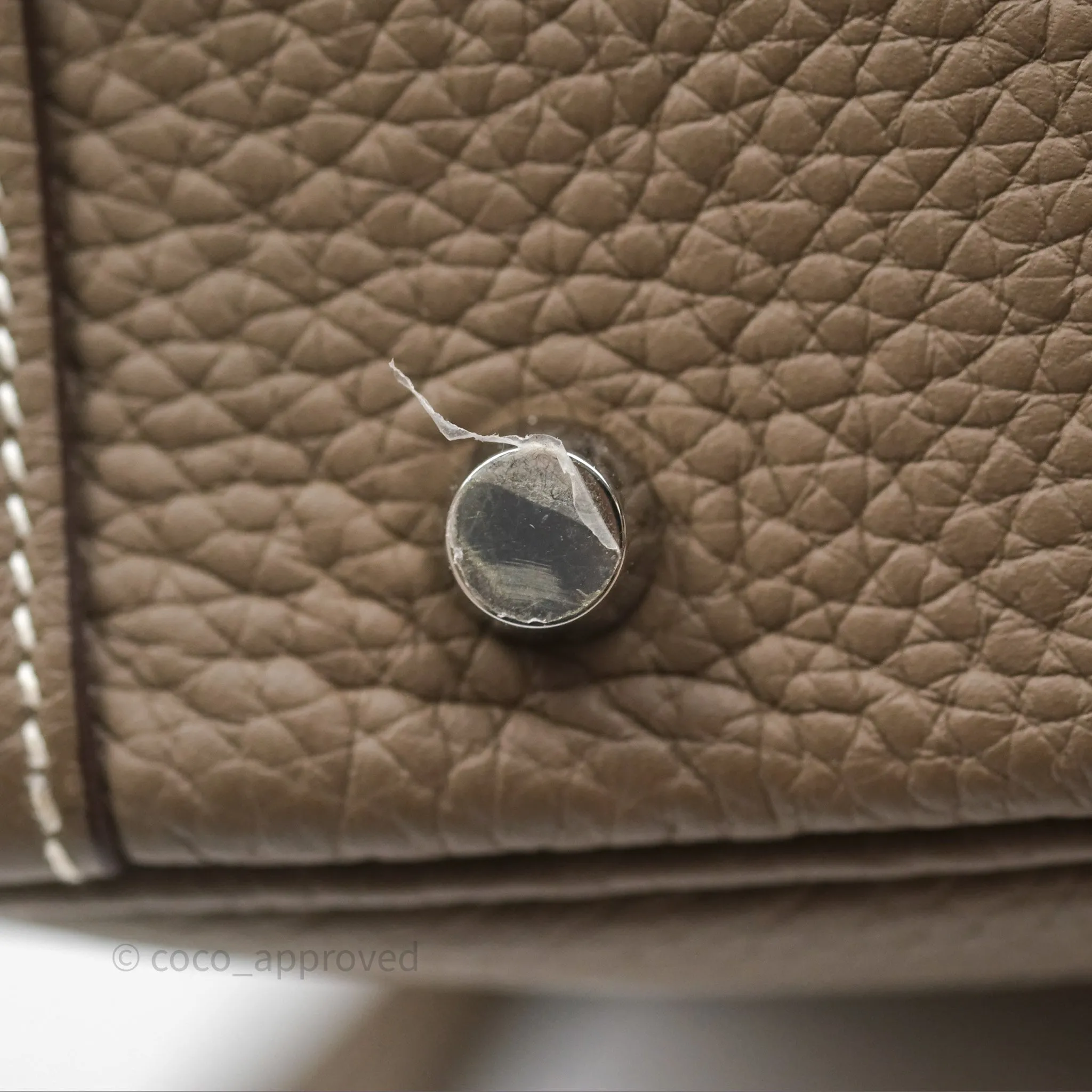Herms Lindy 30 Etoupe 18 Clemence Palladium Hardware