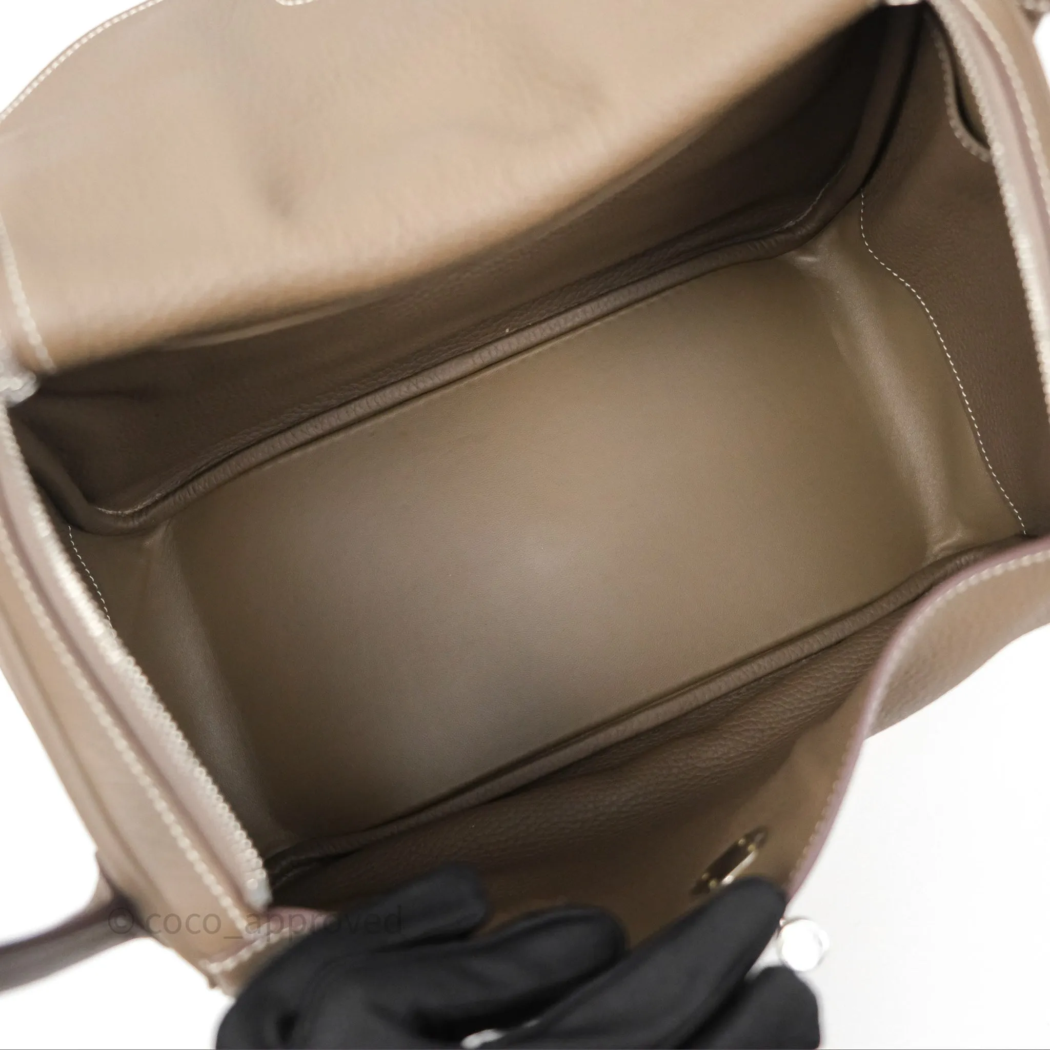 Herms Lindy 30 Etoupe 18 Clemence Palladium Hardware