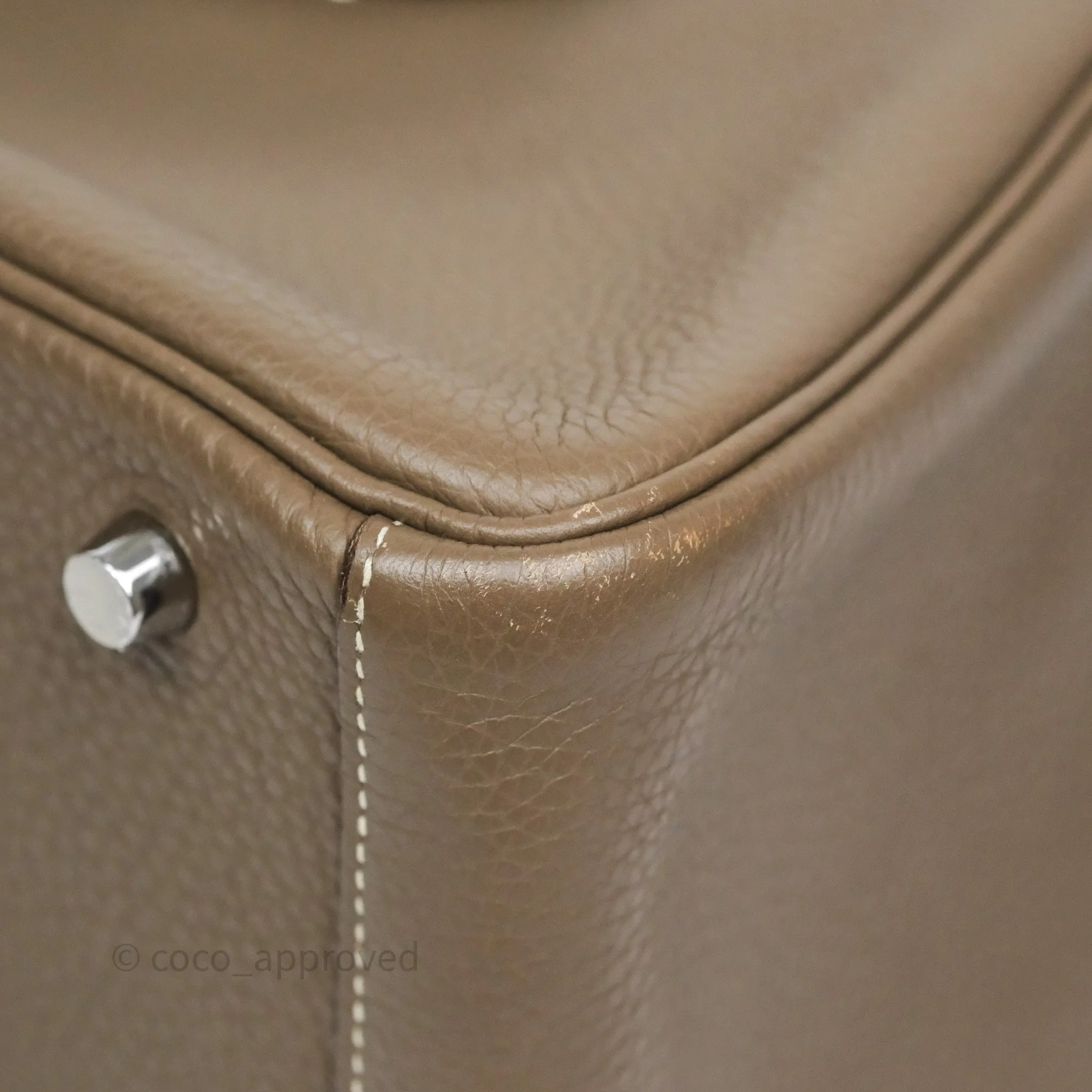 Herms Lindy 30 Etoupe 18 Clemence Palladium Hardware