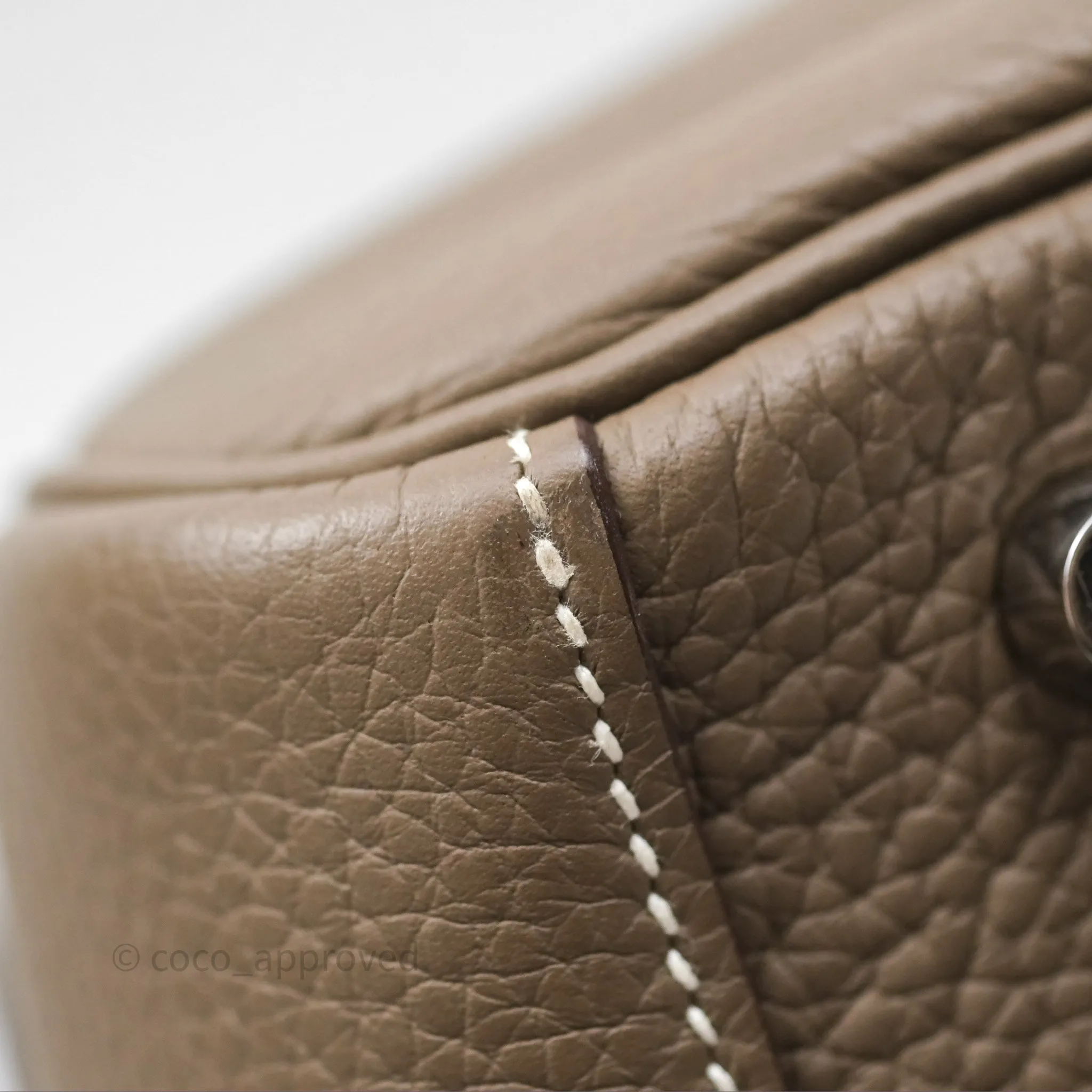Herms Lindy 30 Etoupe 18 Clemence Palladium Hardware