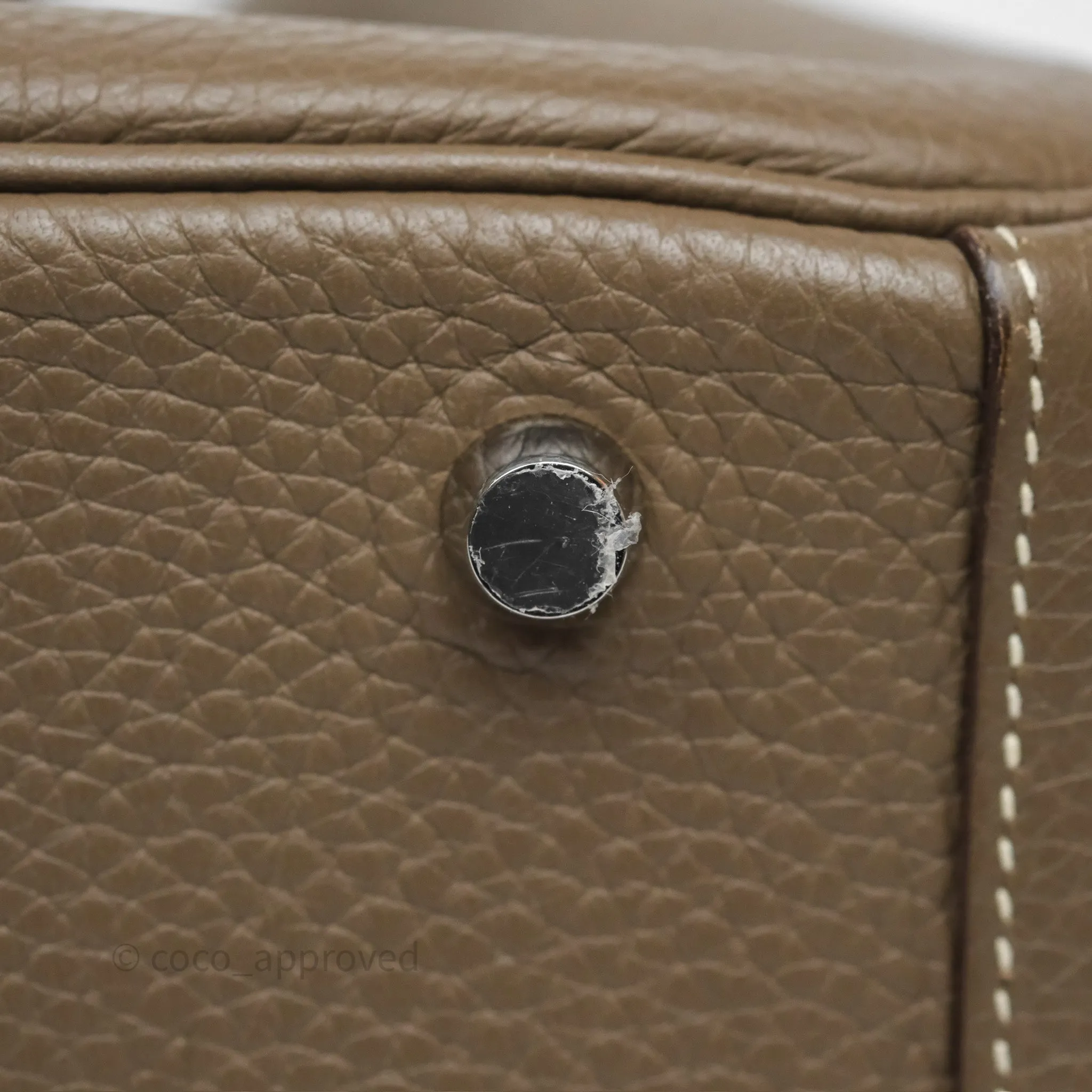 Herms Lindy 30 Etoupe 18 Clemence Palladium Hardware