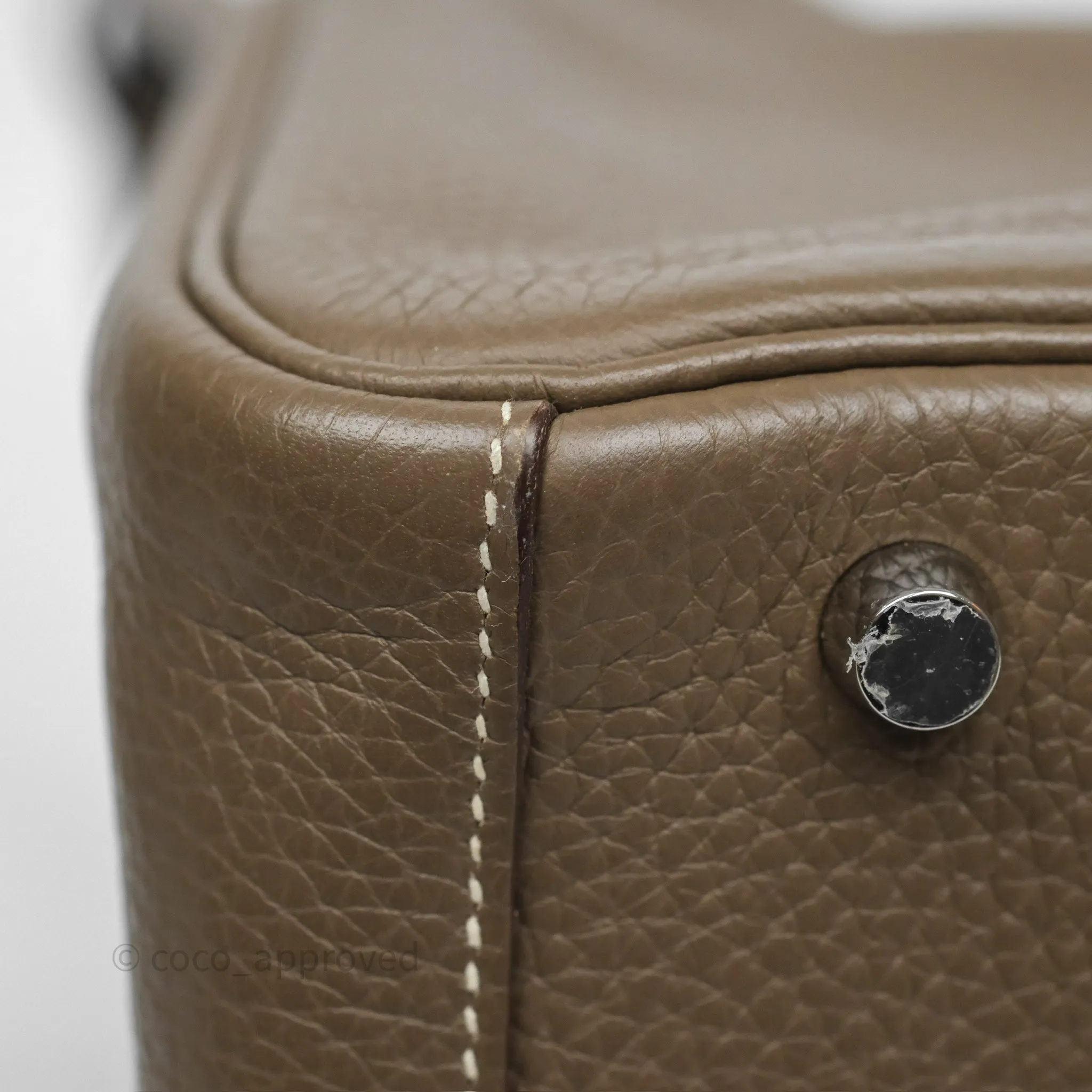 Herms Lindy 30 Etoupe 18 Clemence Palladium Hardware