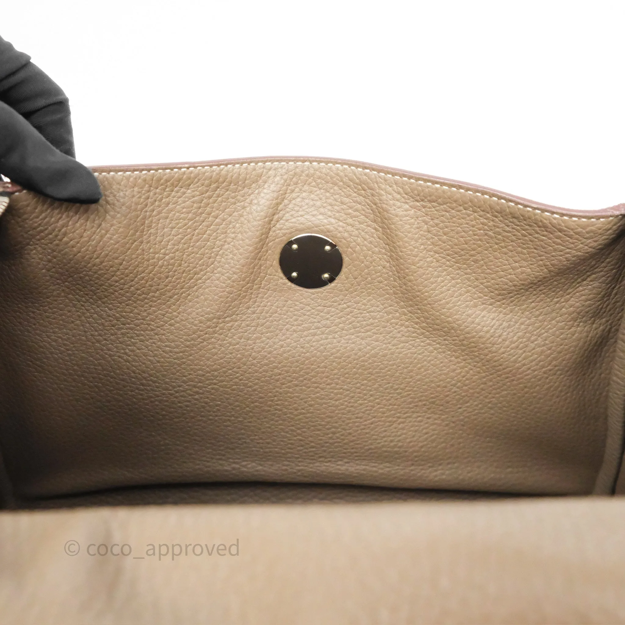 Herms Lindy 30 Etoupe 18 Clemence Palladium Hardware