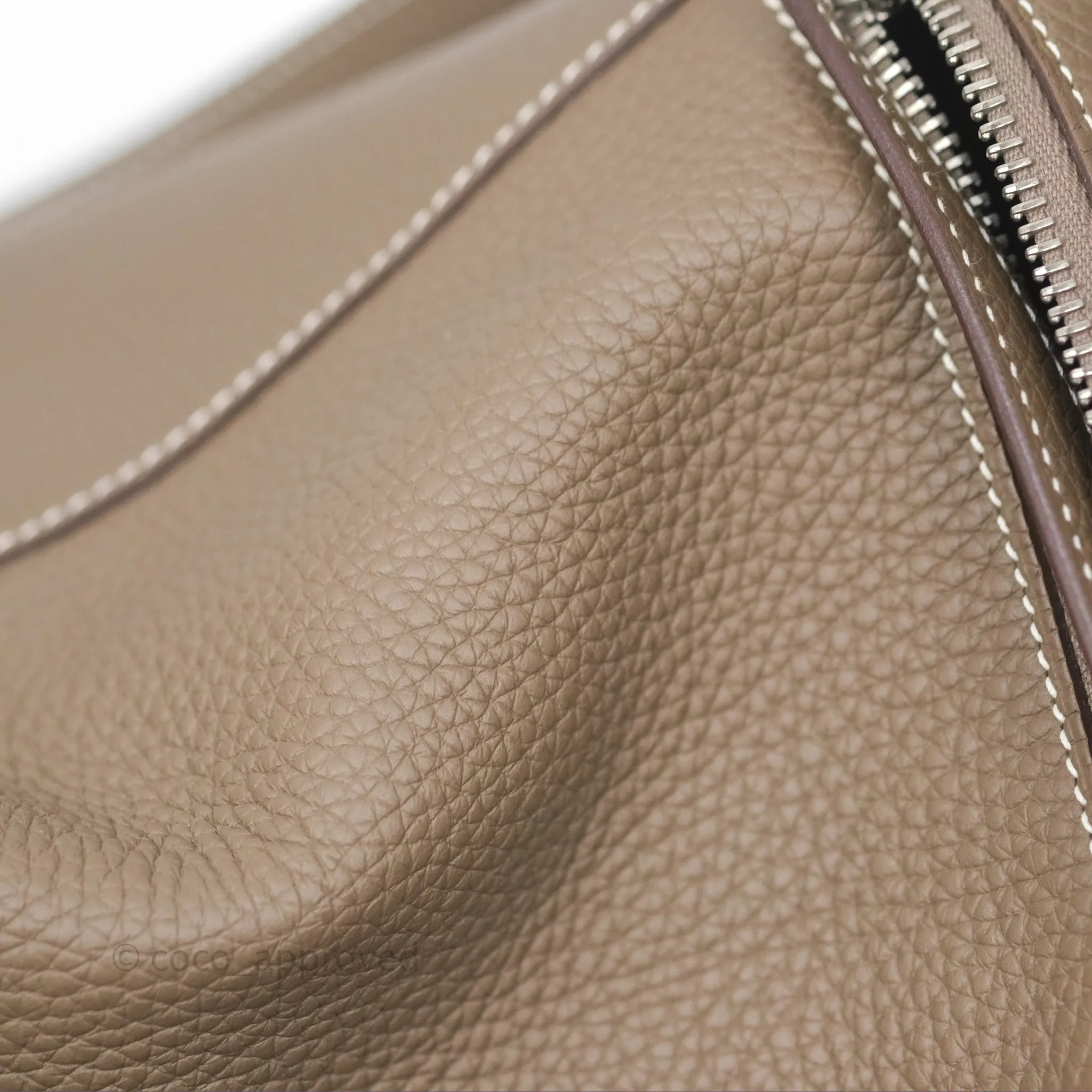 Herms Lindy 30 Etoupe 18 Clemence Palladium Hardware