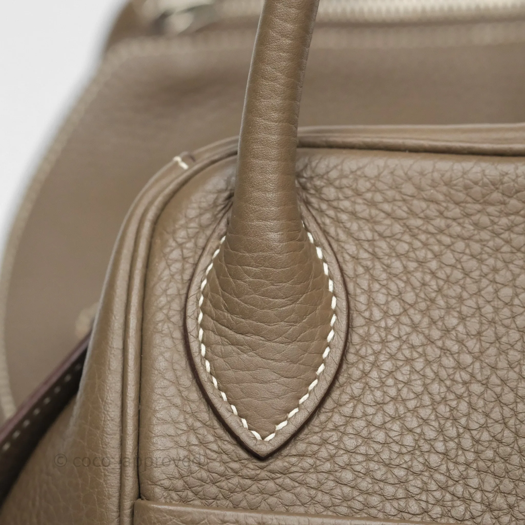 Herms Lindy 30 Etoupe 18 Clemence Palladium Hardware
