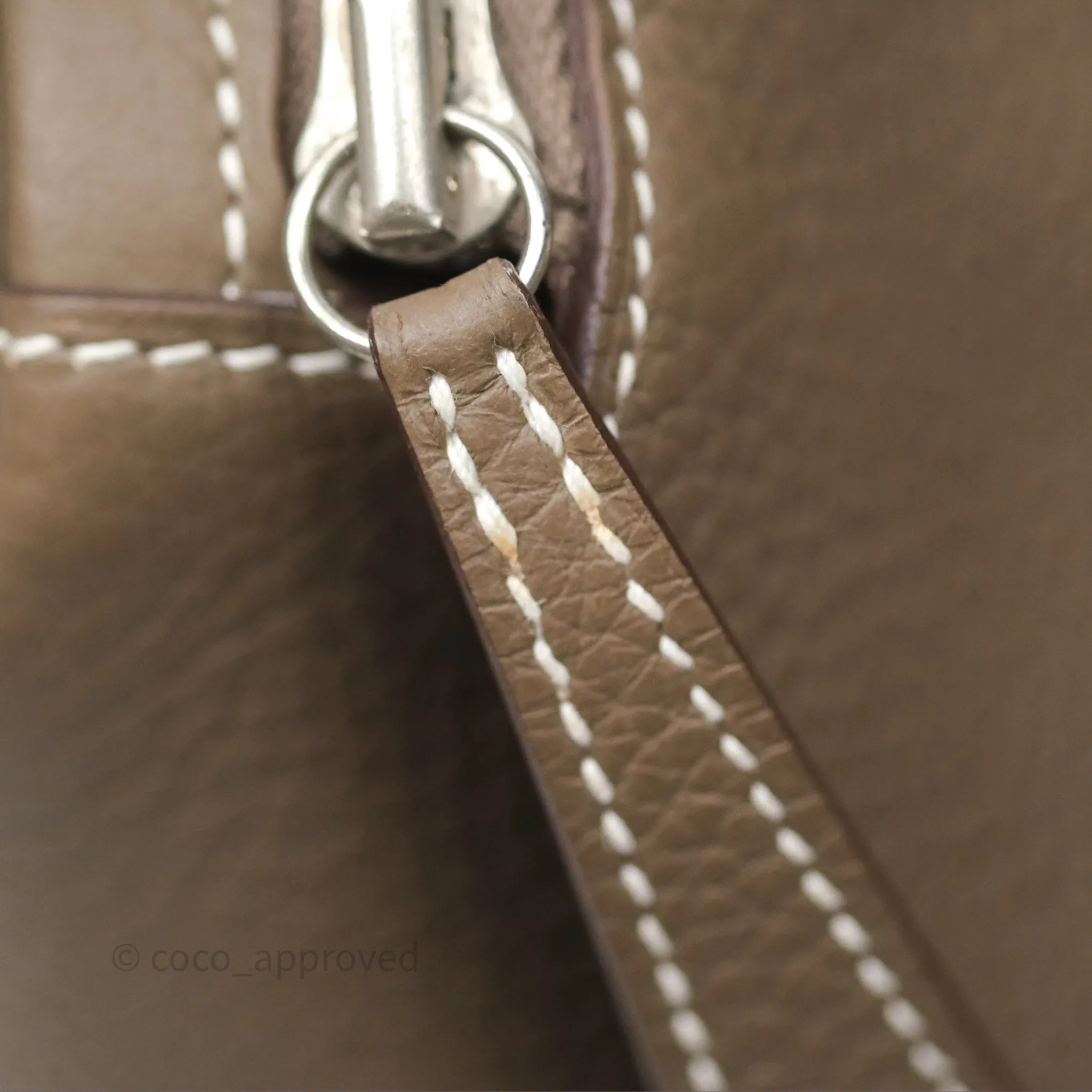 Herms Lindy 30 Etoupe 18 Clemence Palladium Hardware