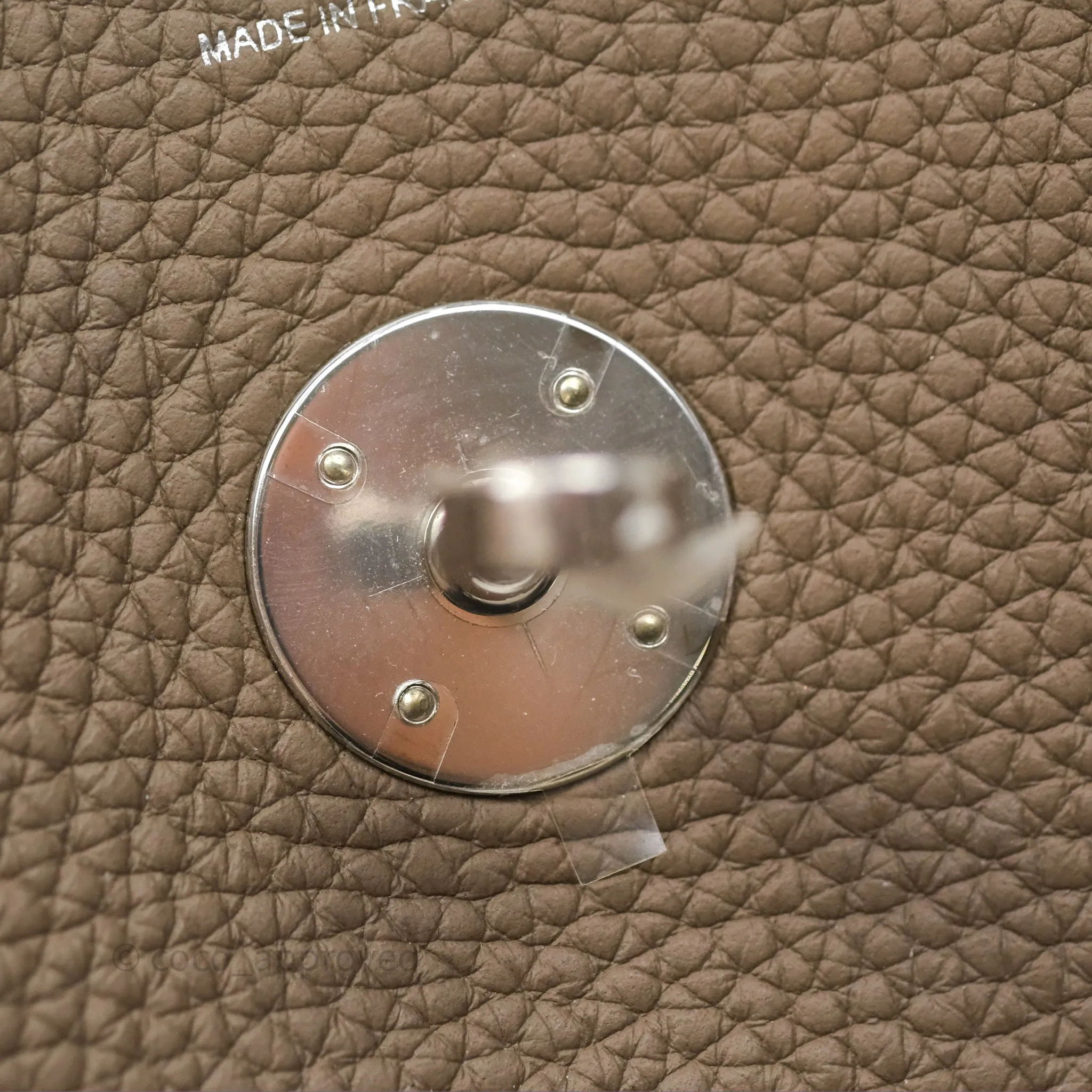 Herms Lindy 30 Etoupe 18 Clemence Palladium Hardware