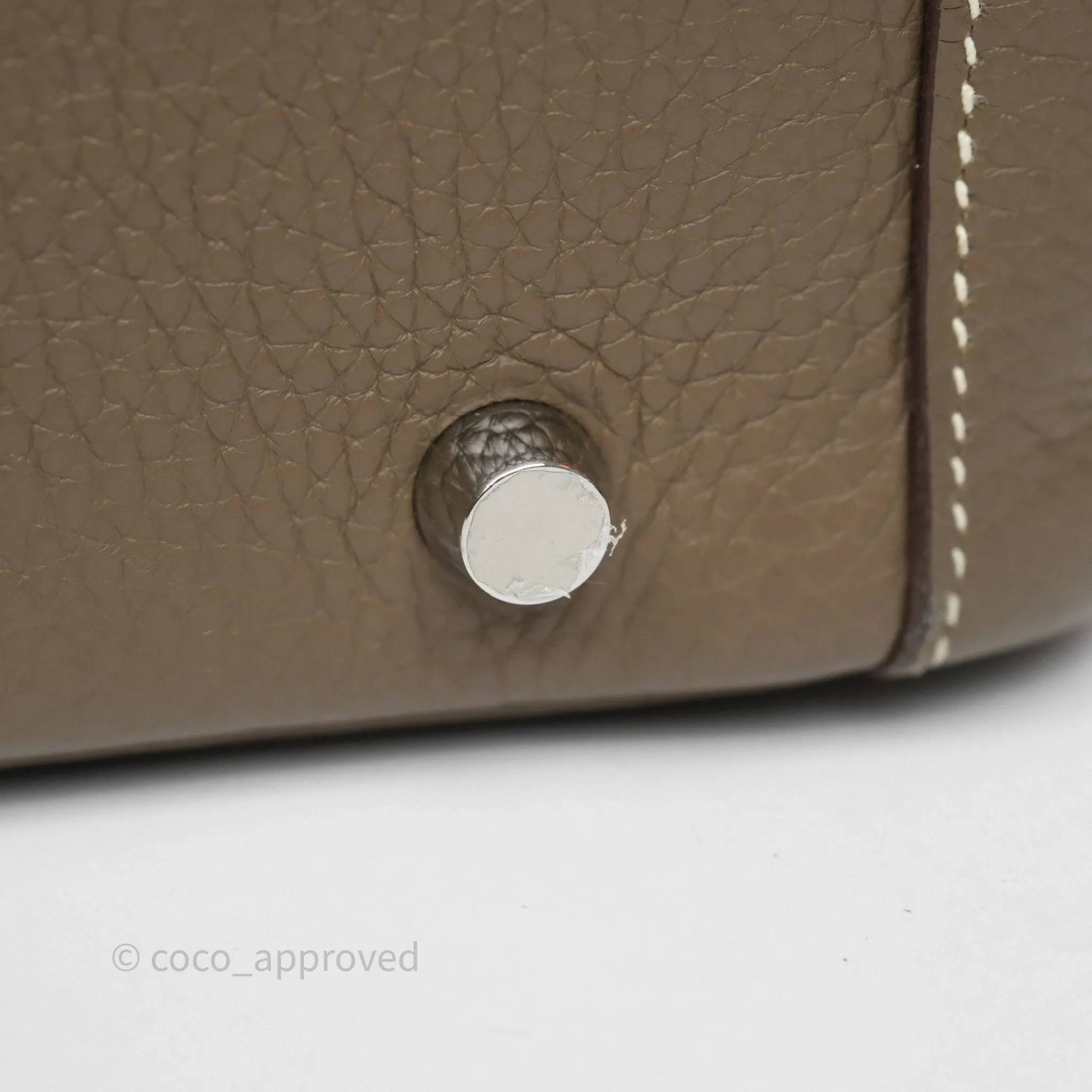 Herms Lindy 30 Etoupe 18 Clemence Palladium Hardware