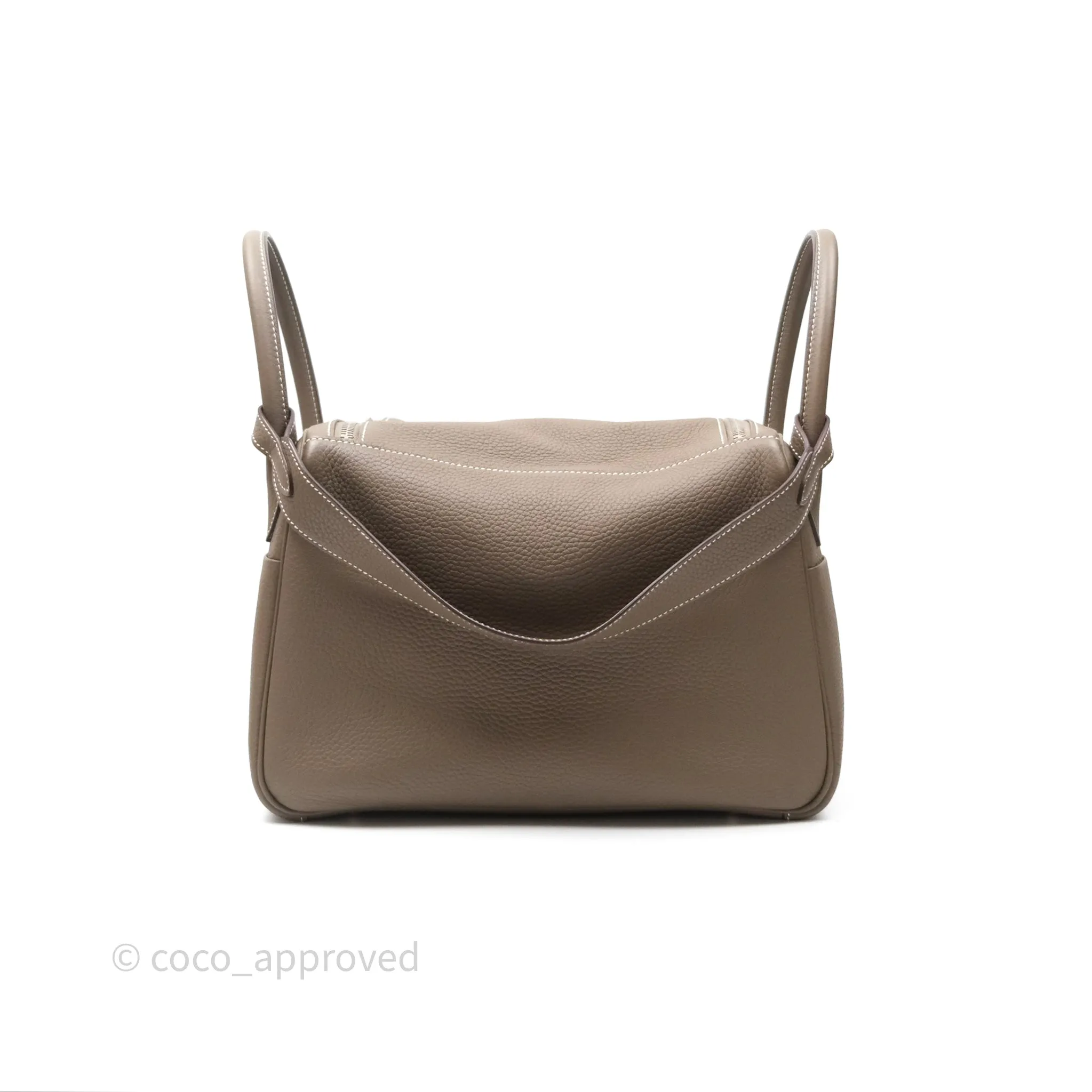 Herms Lindy 30 Etoupe 18 Clemence Palladium Hardware