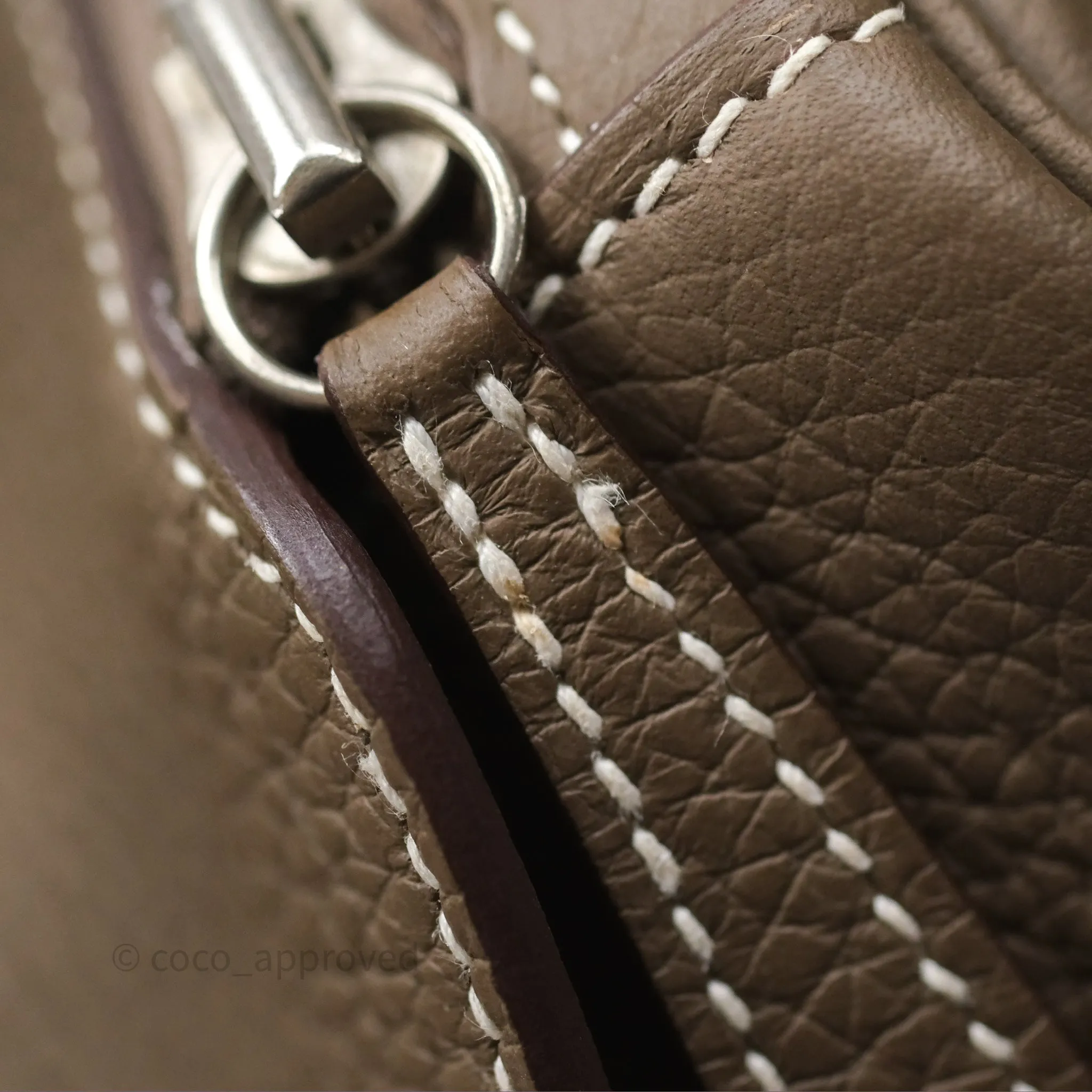 Herms Lindy 30 Etoupe 18 Clemence Palladium Hardware