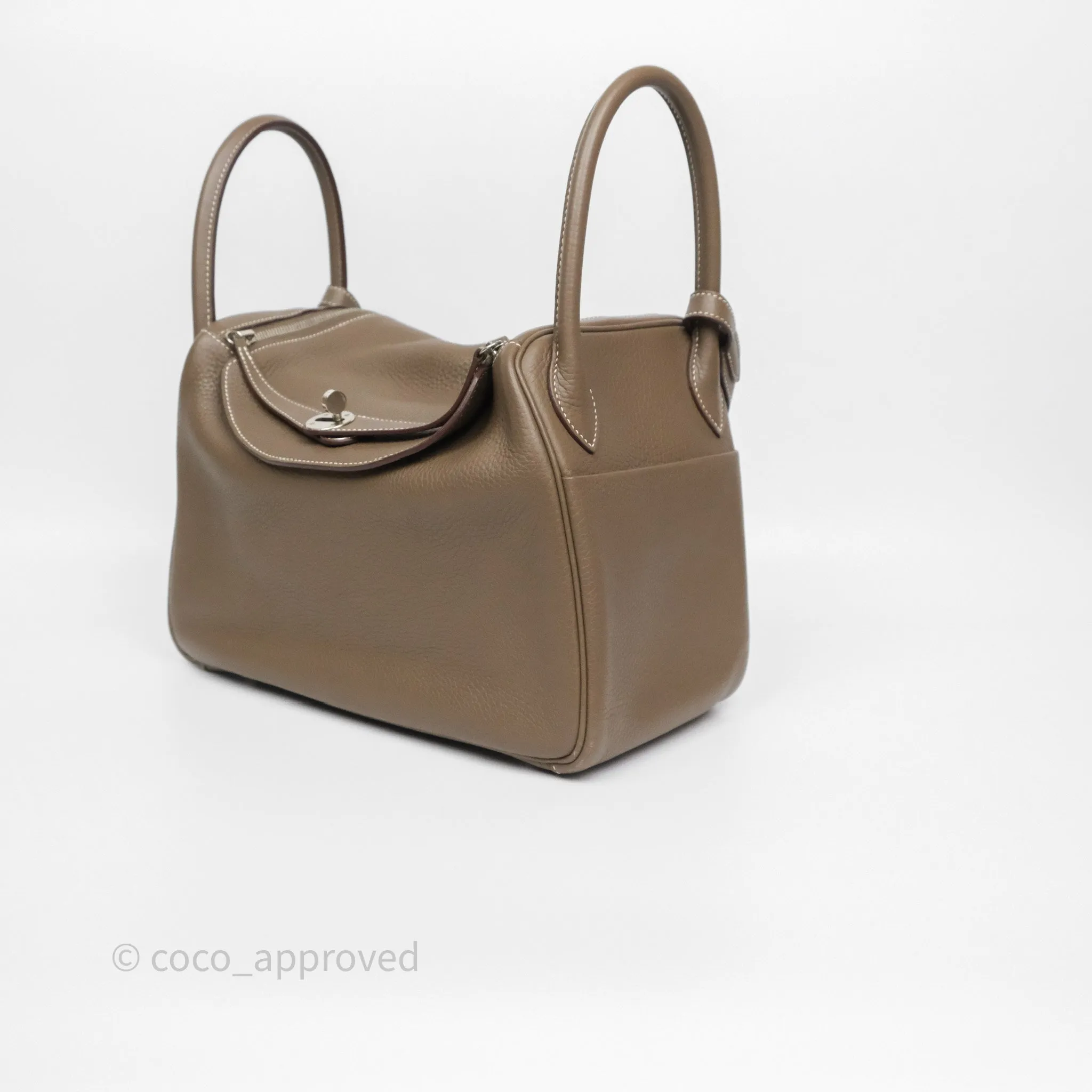 Herms Lindy 30 Etoupe 18 Clemence Palladium Hardware
