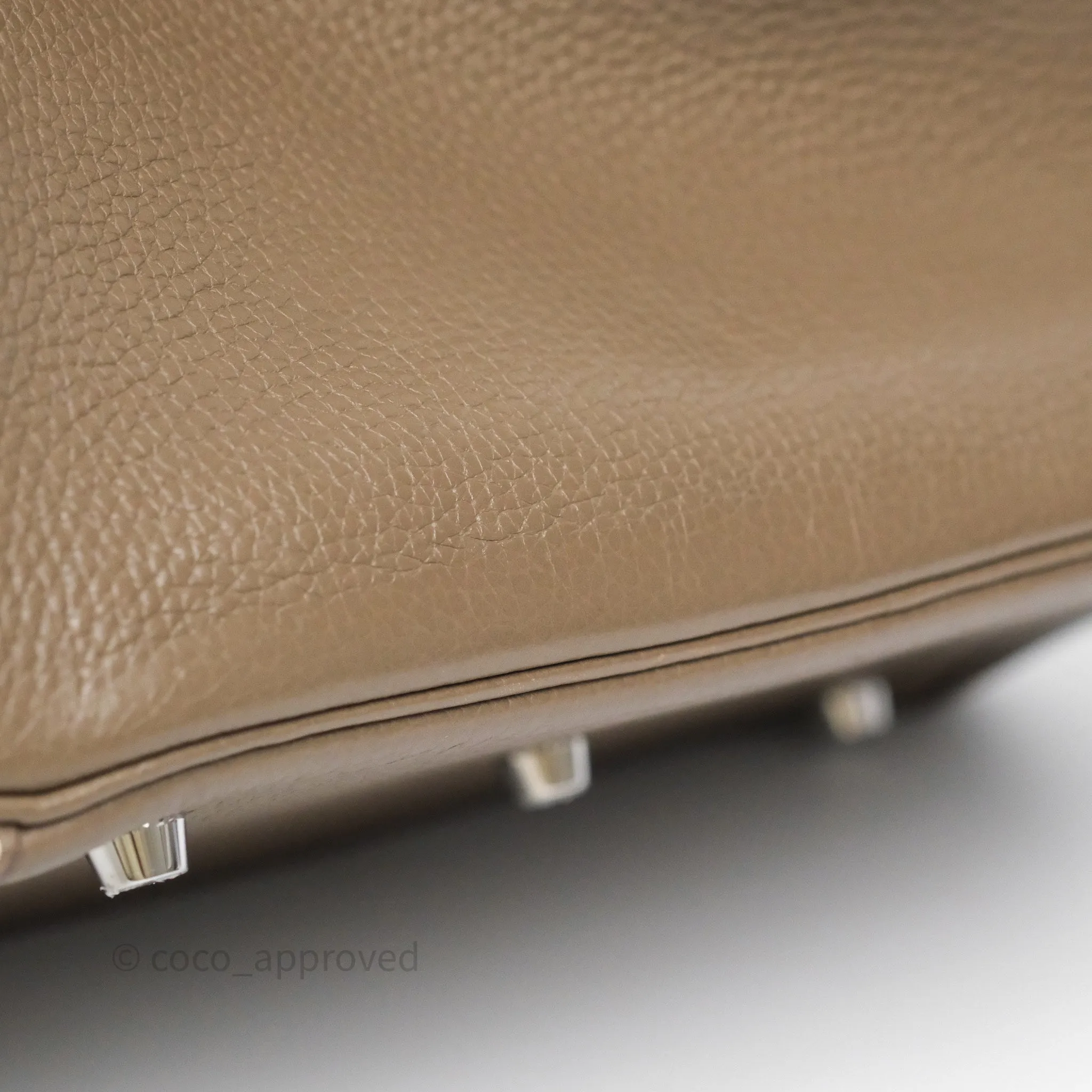 Herms Lindy 30 Etoupe 18 Clemence Palladium Hardware