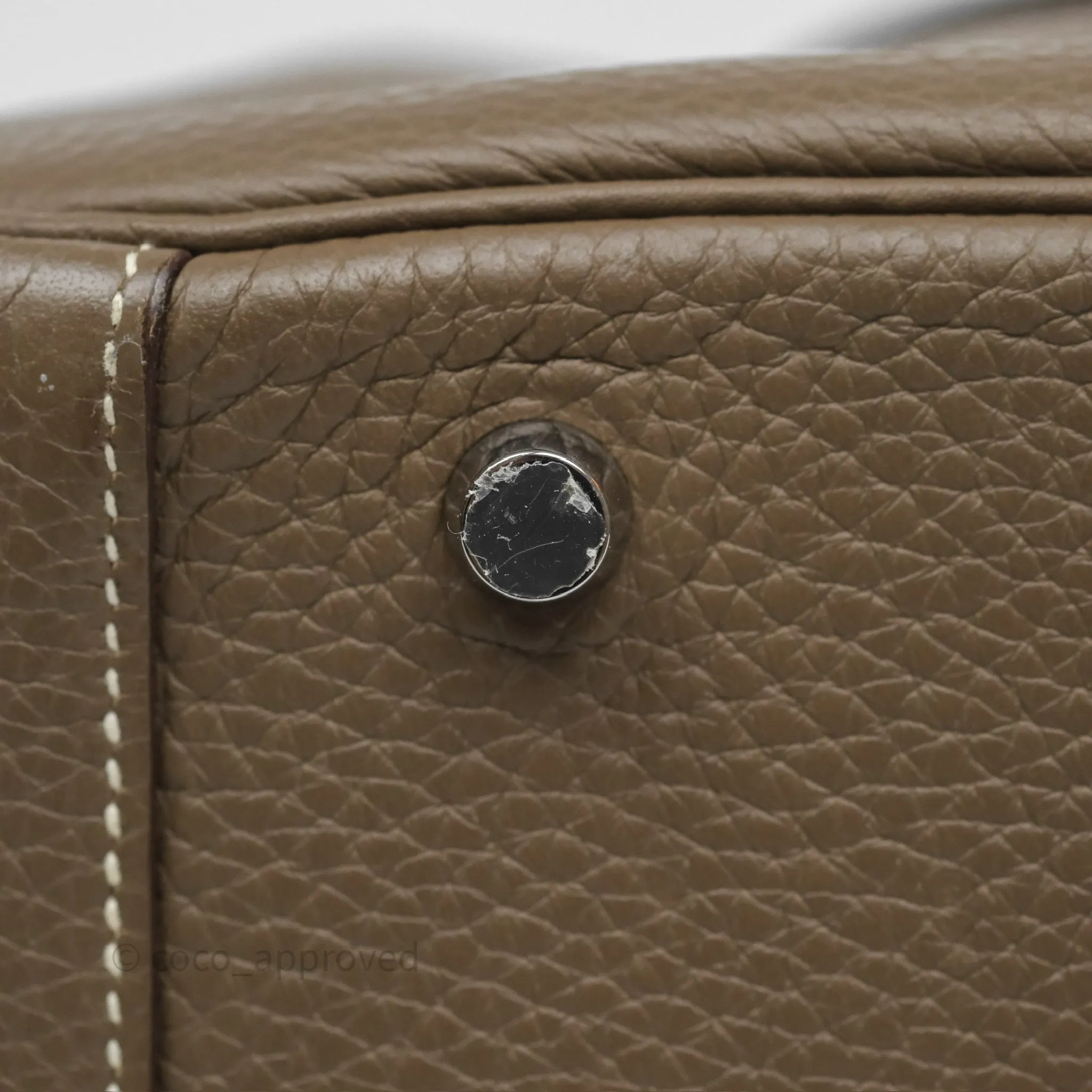Herms Lindy 30 Etoupe 18 Clemence Palladium Hardware