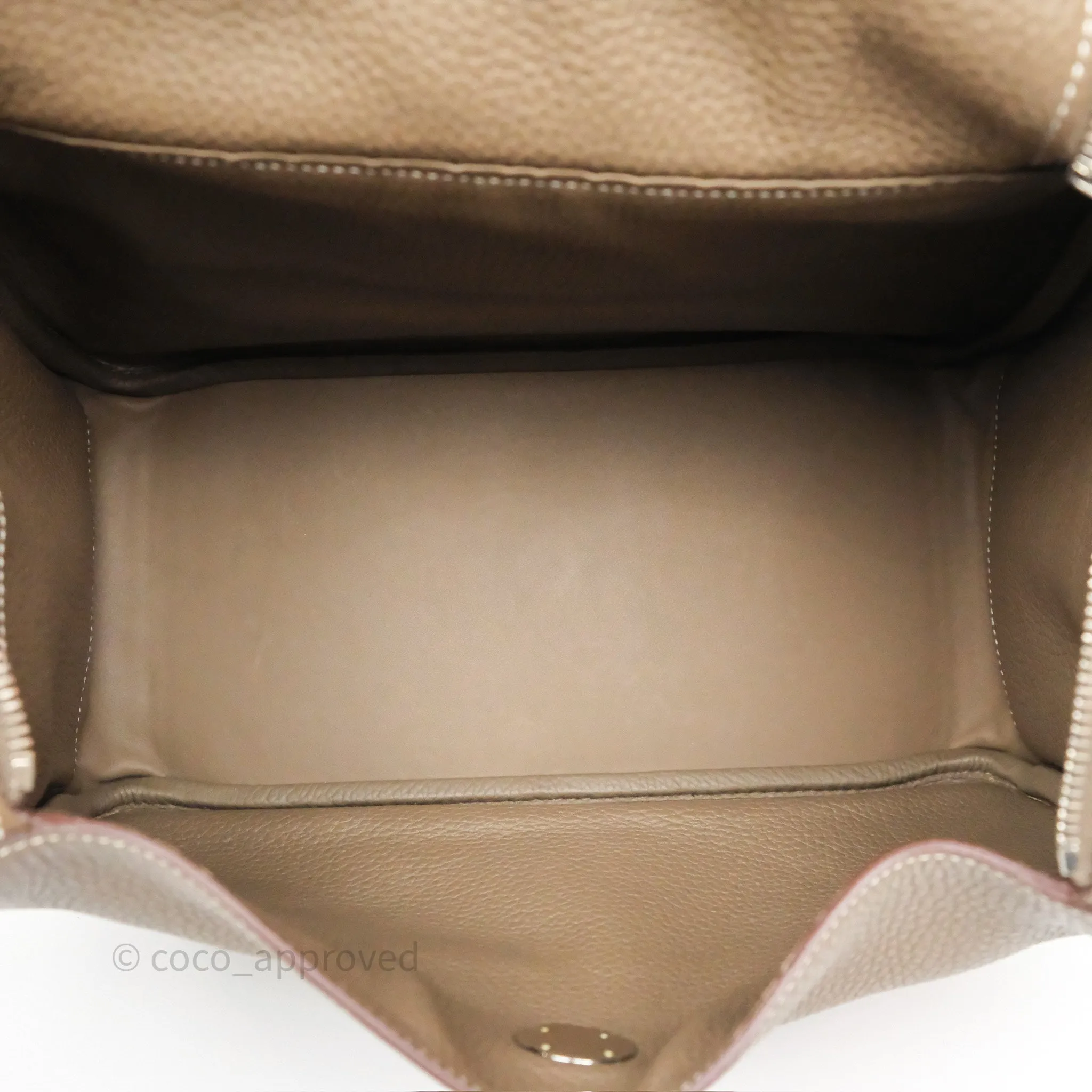 Herms Lindy 30 Etoupe 18 Clemence Palladium Hardware