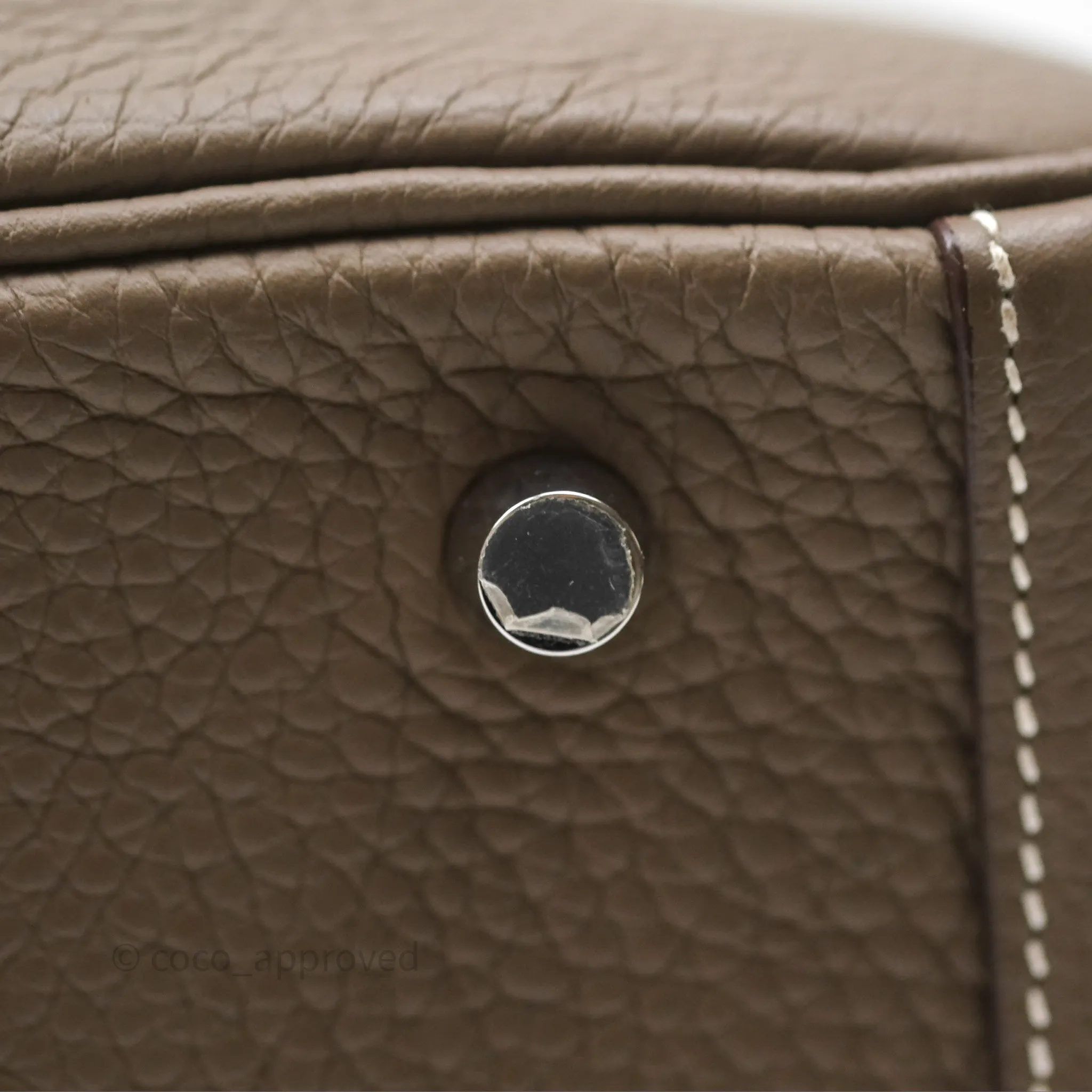 Herms Lindy 30 Etoupe 18 Clemence Palladium Hardware