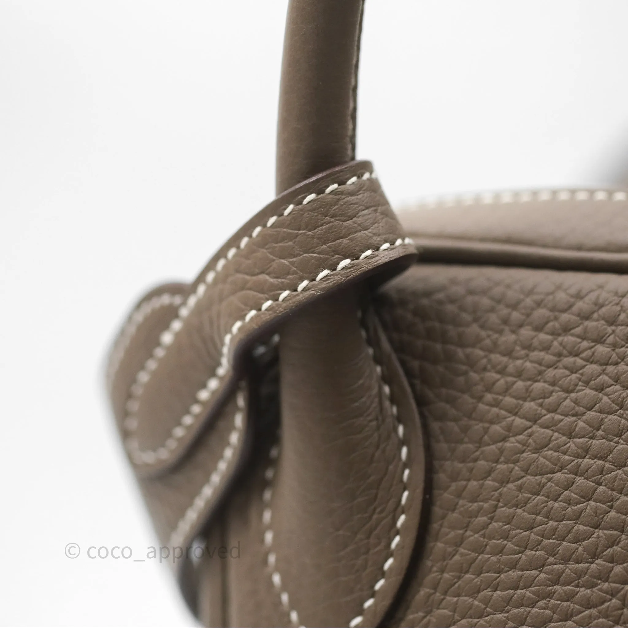 Herms Lindy 30 Etoupe 18 Clemence Palladium Hardware