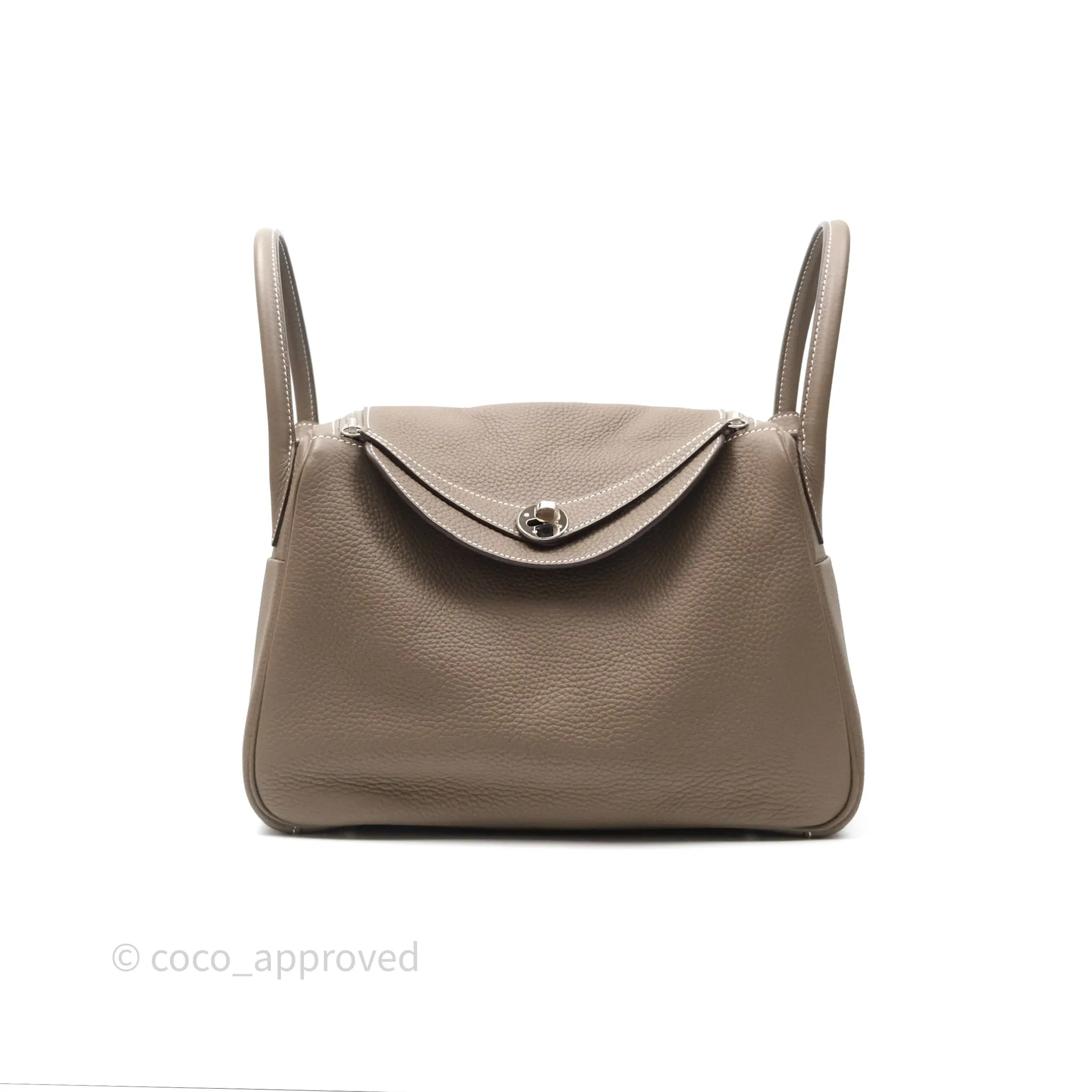 Herms Lindy 30 Etoupe 18 Clemence Palladium Hardware