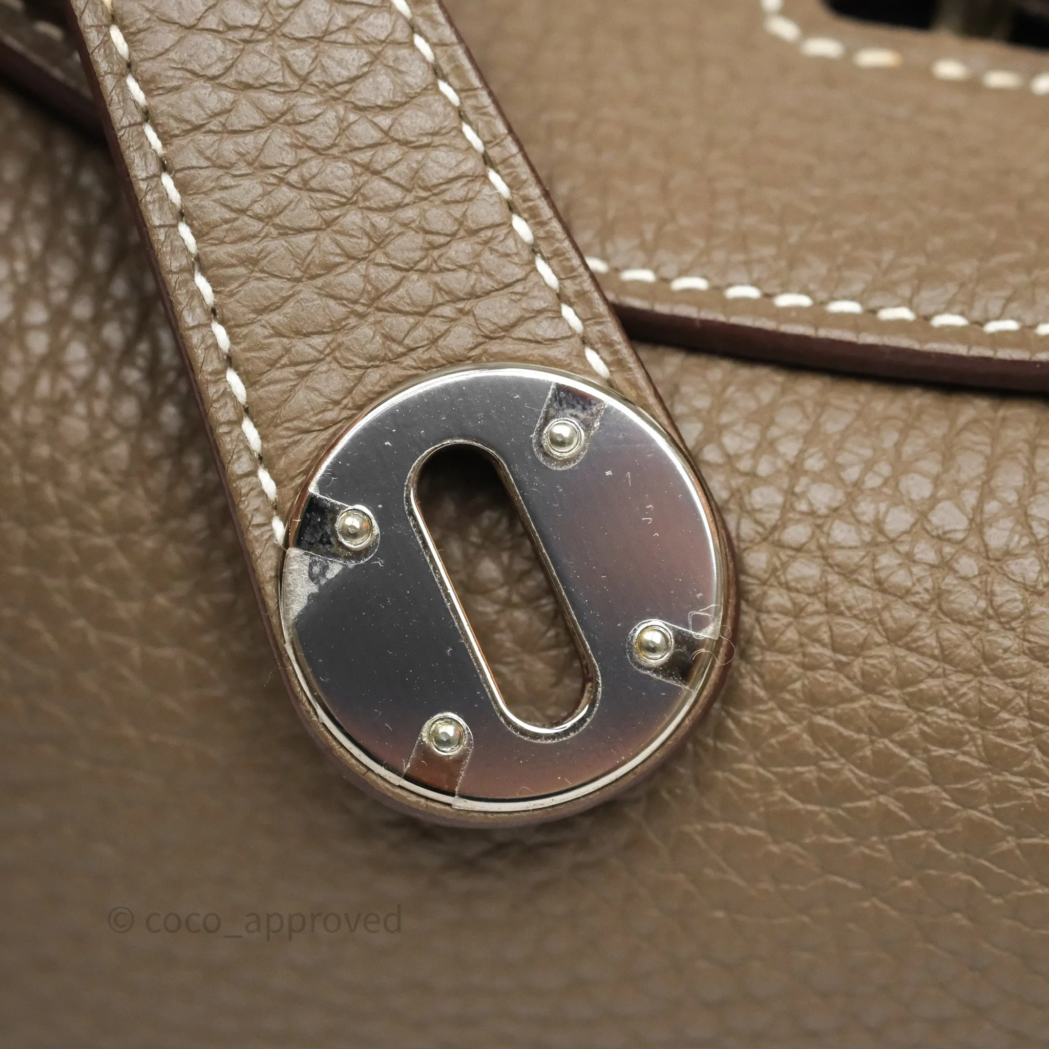 Herms Lindy 30 Etoupe 18 Clemence Palladium Hardware