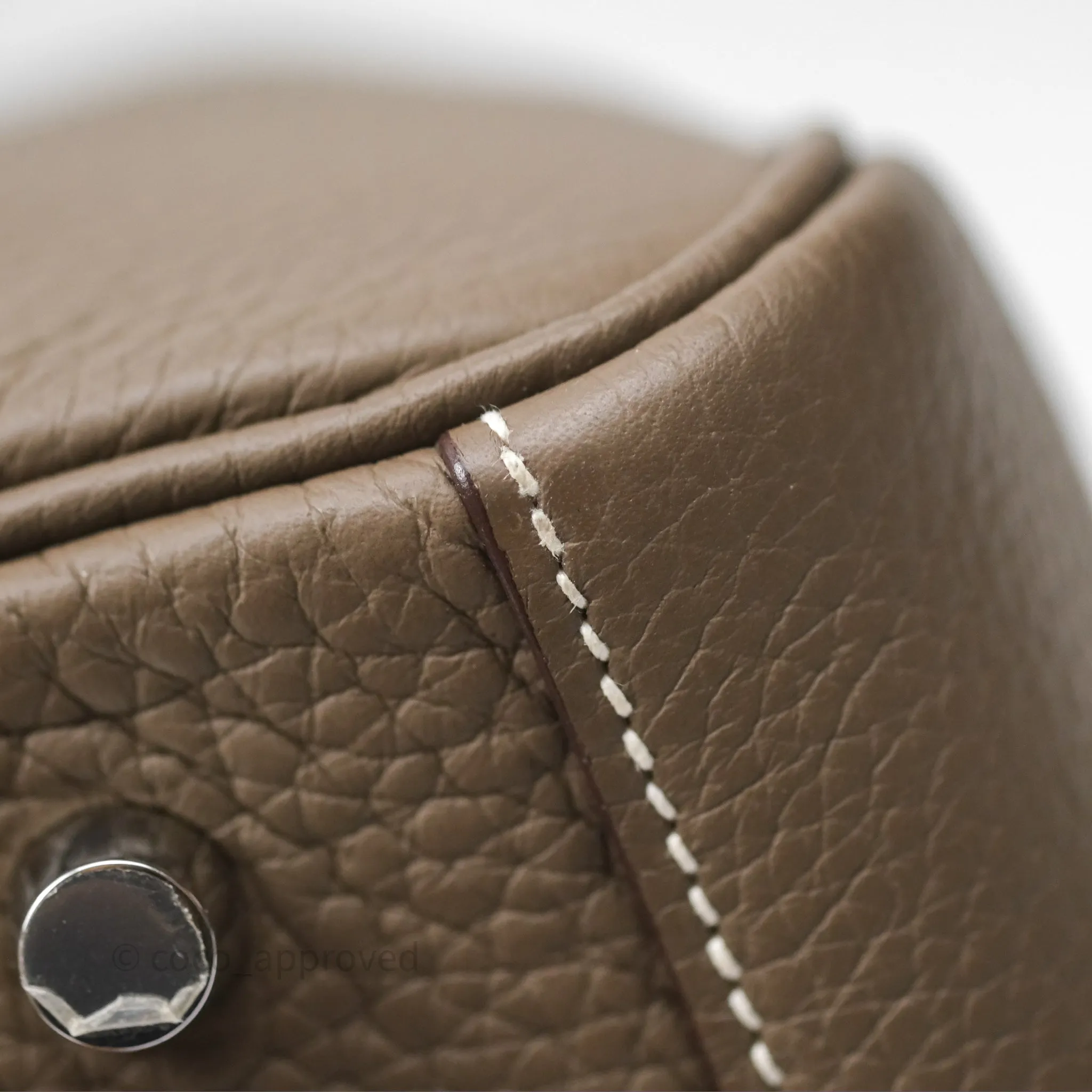 Herms Lindy 30 Etoupe 18 Clemence Palladium Hardware