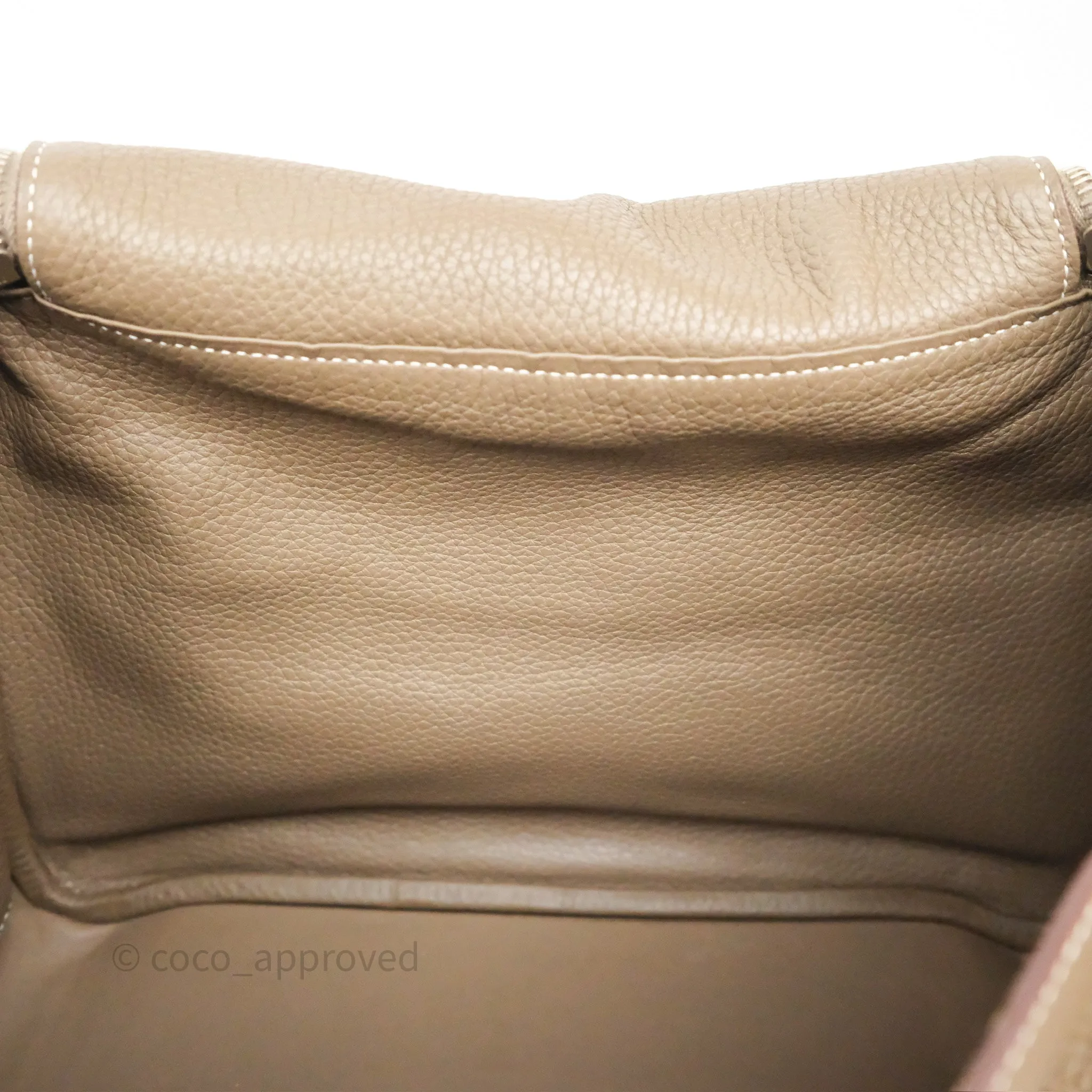 Herms Lindy 30 Etoupe 18 Clemence Palladium Hardware