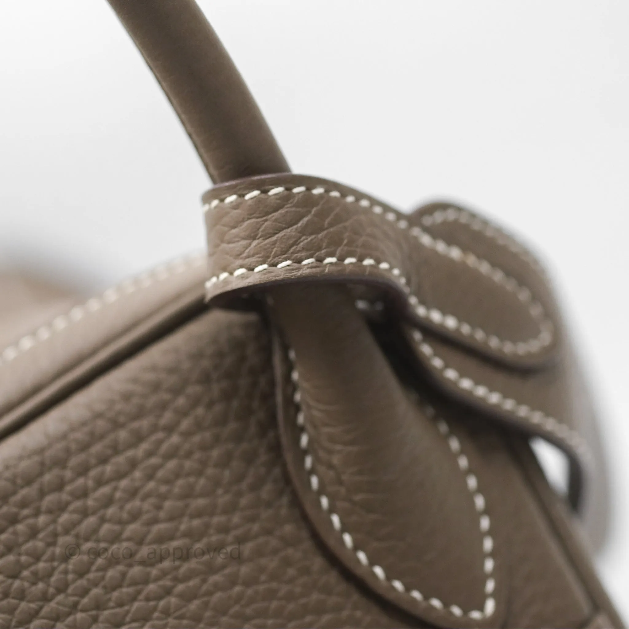 Herms Lindy 30 Etoupe 18 Clemence Palladium Hardware