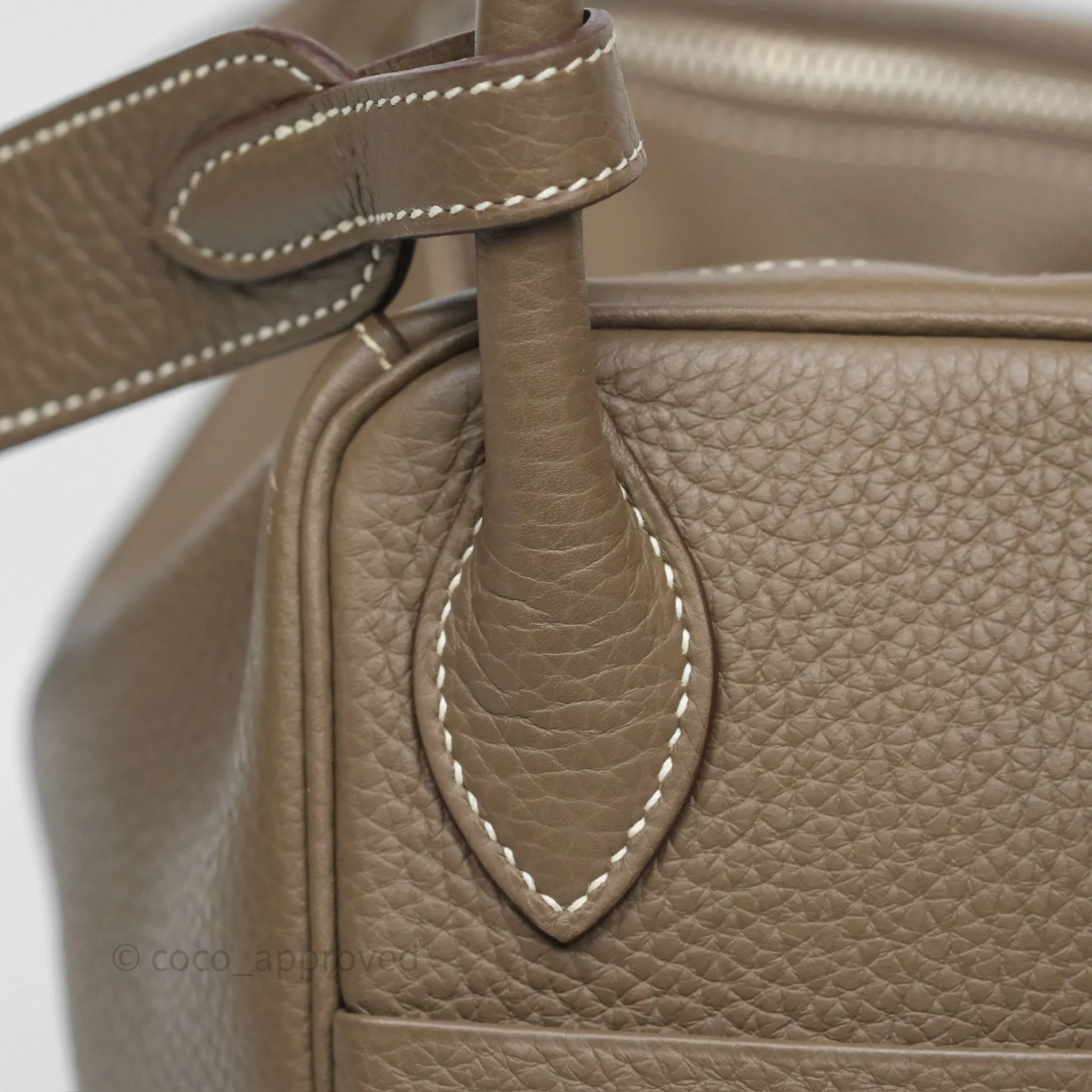 Herms Lindy 30 Etoupe 18 Clemence Palladium Hardware