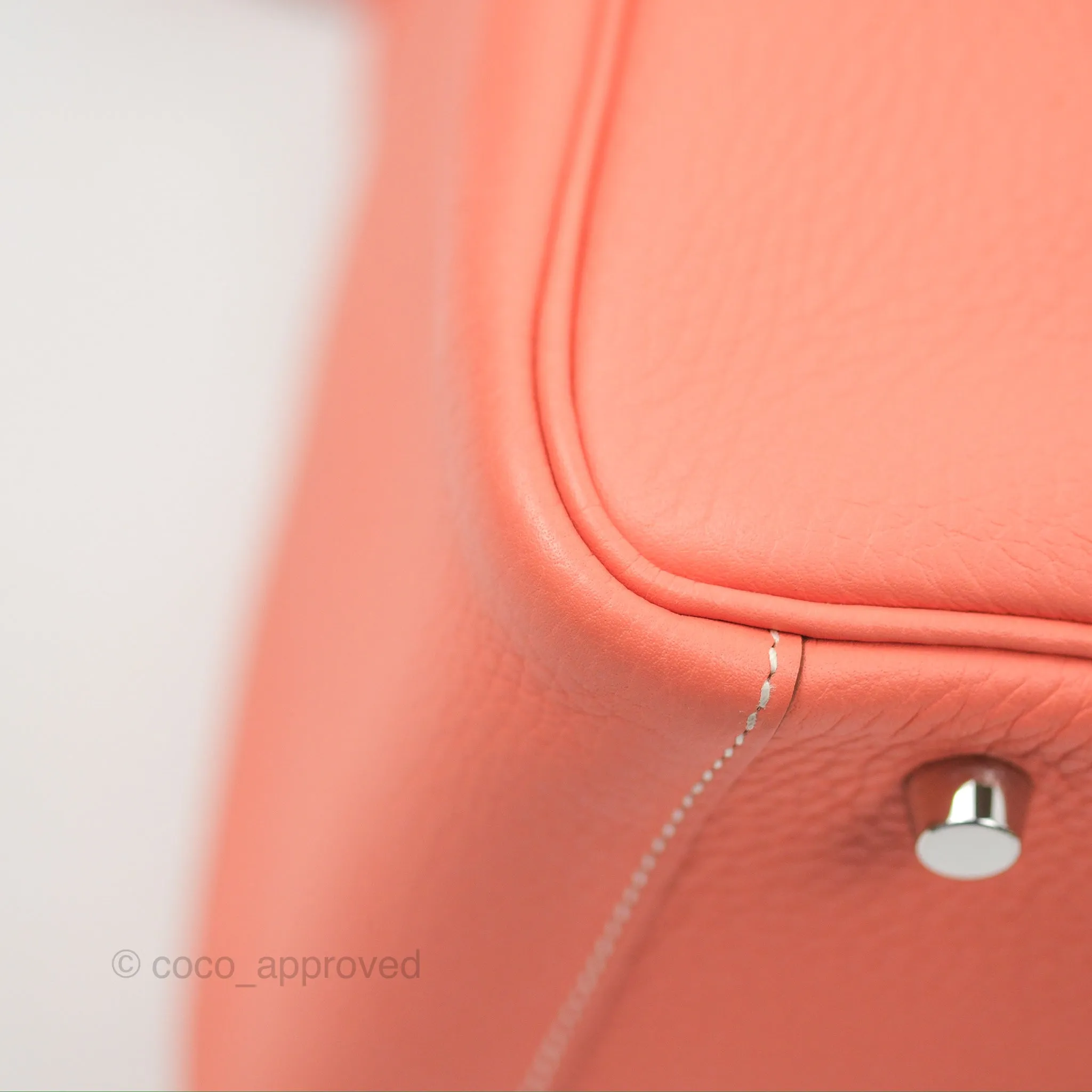Herms Lindy 30 Flamingo Clemence Palladium Hardware