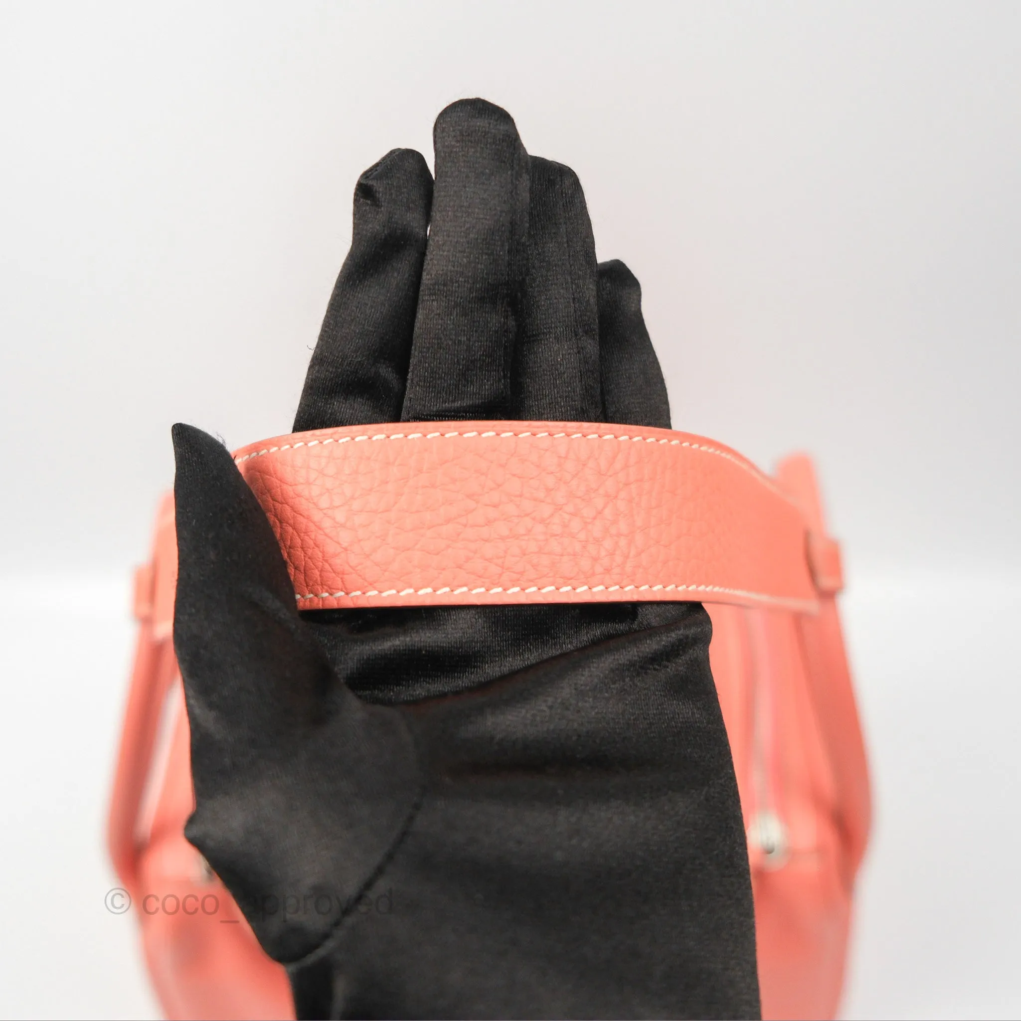 Herms Lindy 30 Flamingo Clemence Palladium Hardware
