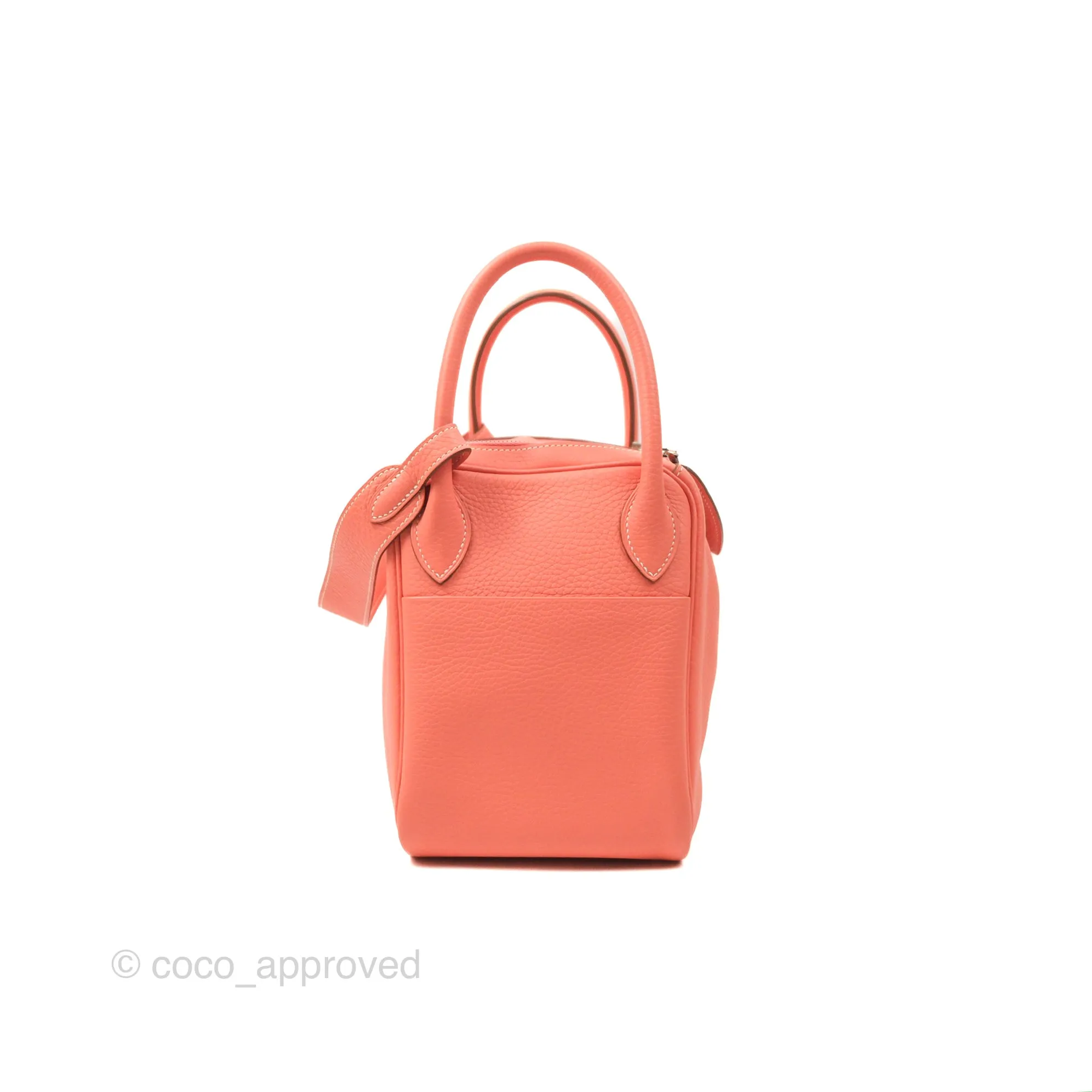 Herms Lindy 30 Flamingo Clemence Palladium Hardware