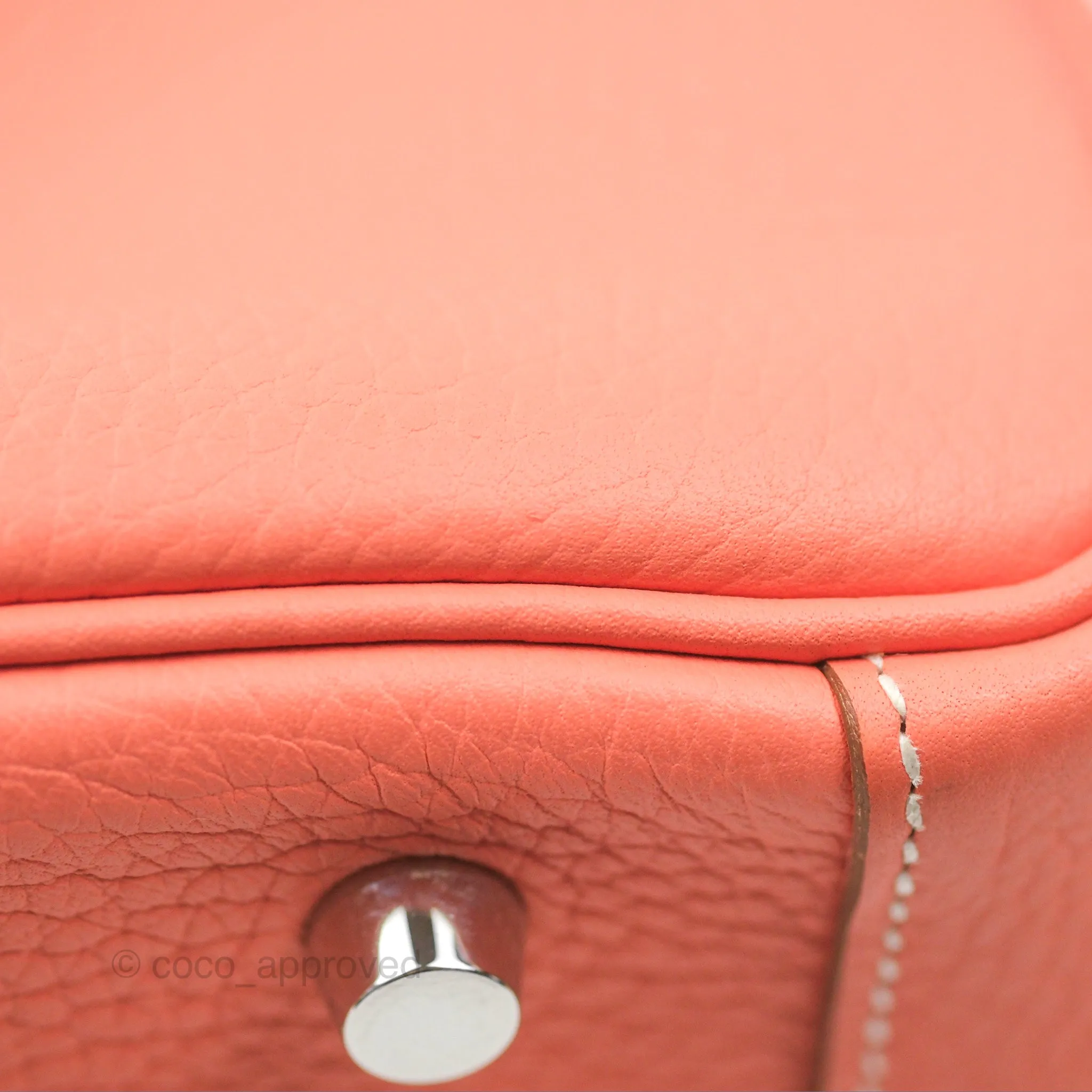 Herms Lindy 30 Flamingo Clemence Palladium Hardware