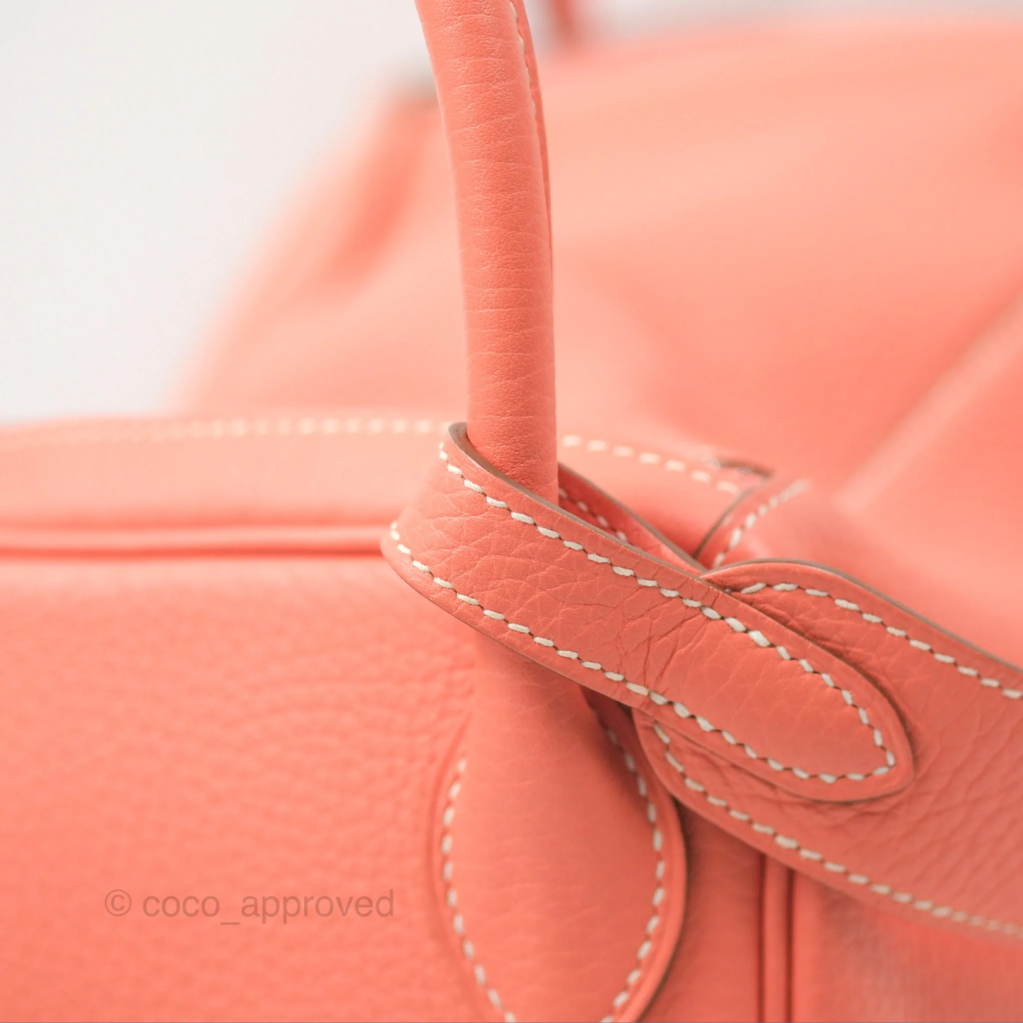 Herms Lindy 30 Flamingo Clemence Palladium Hardware