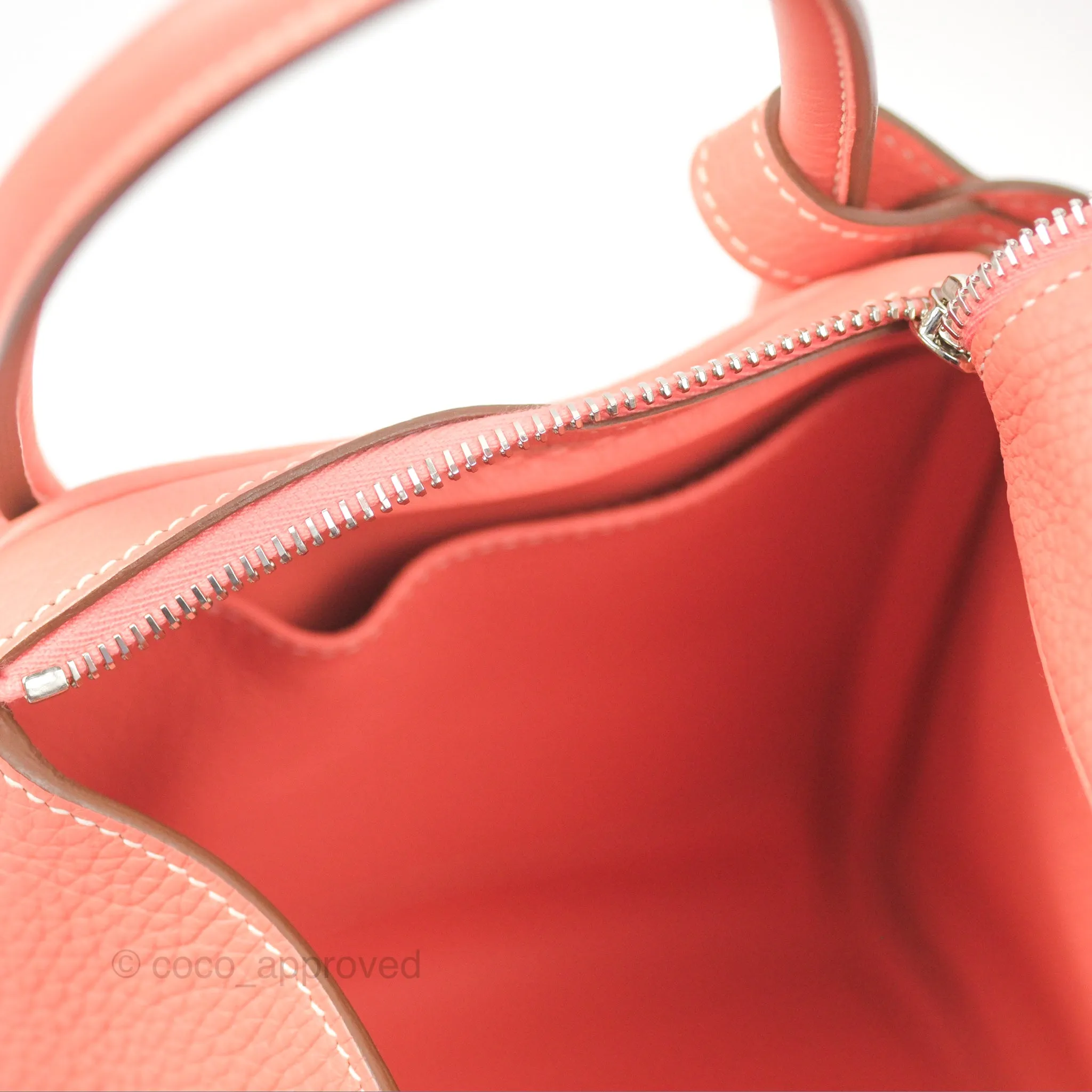Herms Lindy 30 Flamingo Clemence Palladium Hardware