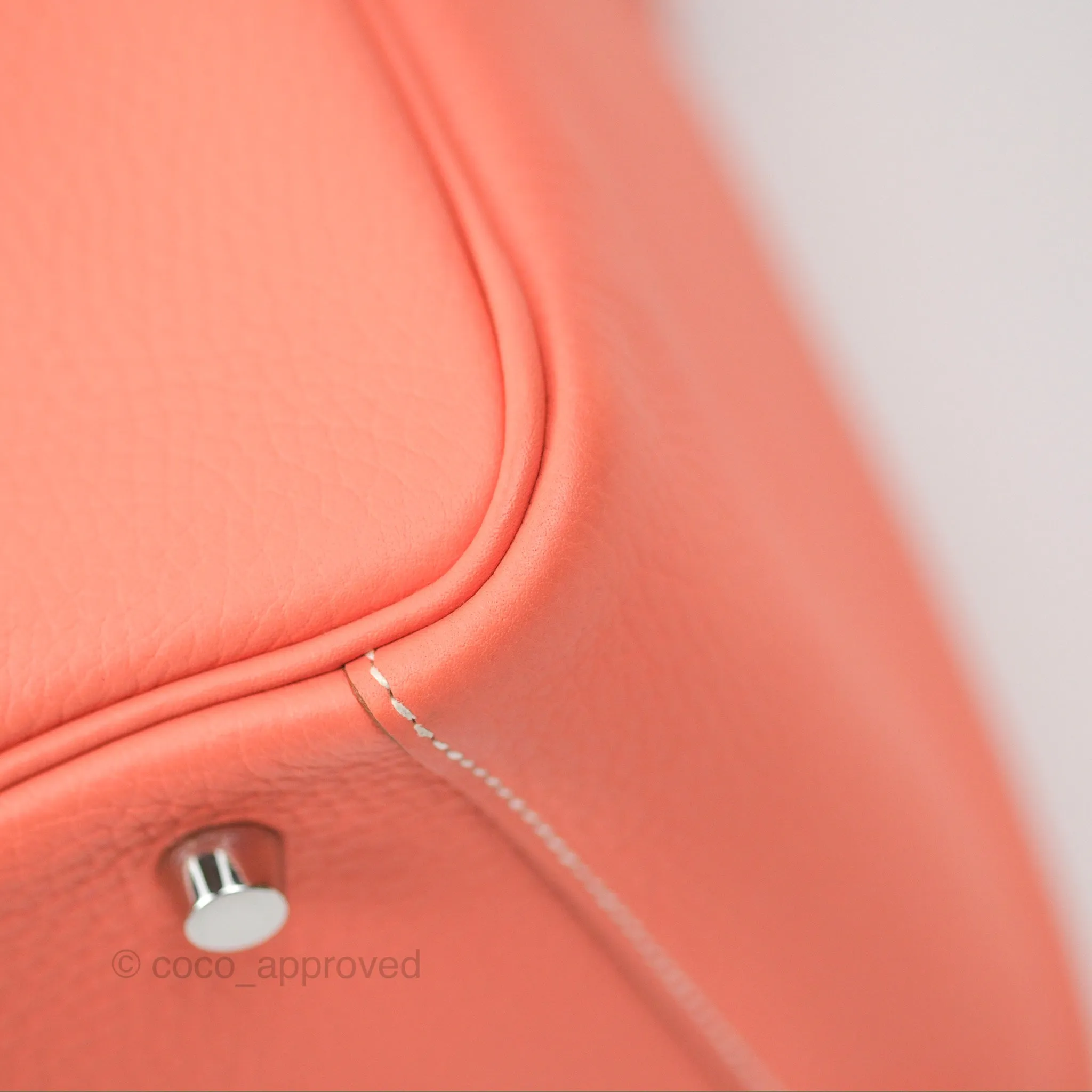 Herms Lindy 30 Flamingo Clemence Palladium Hardware
