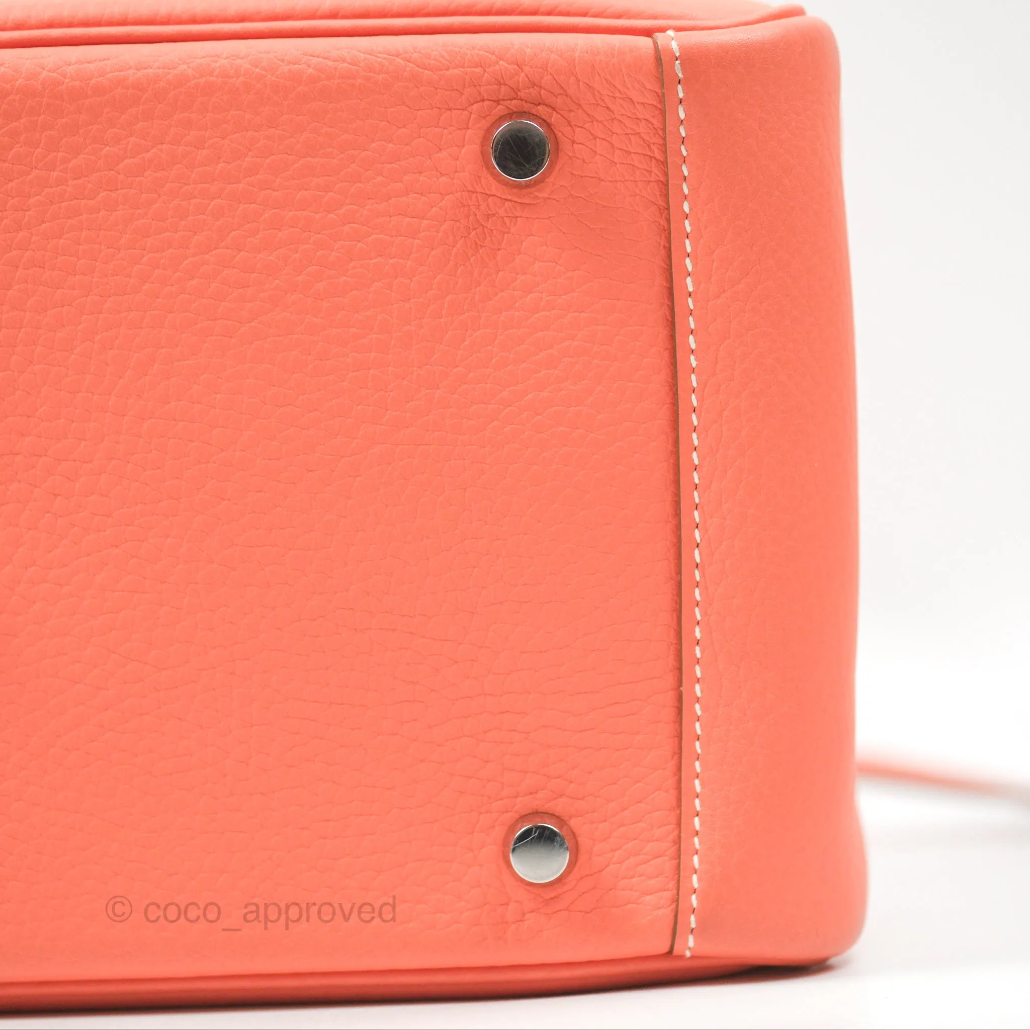 Herms Lindy 30 Flamingo Clemence Palladium Hardware
