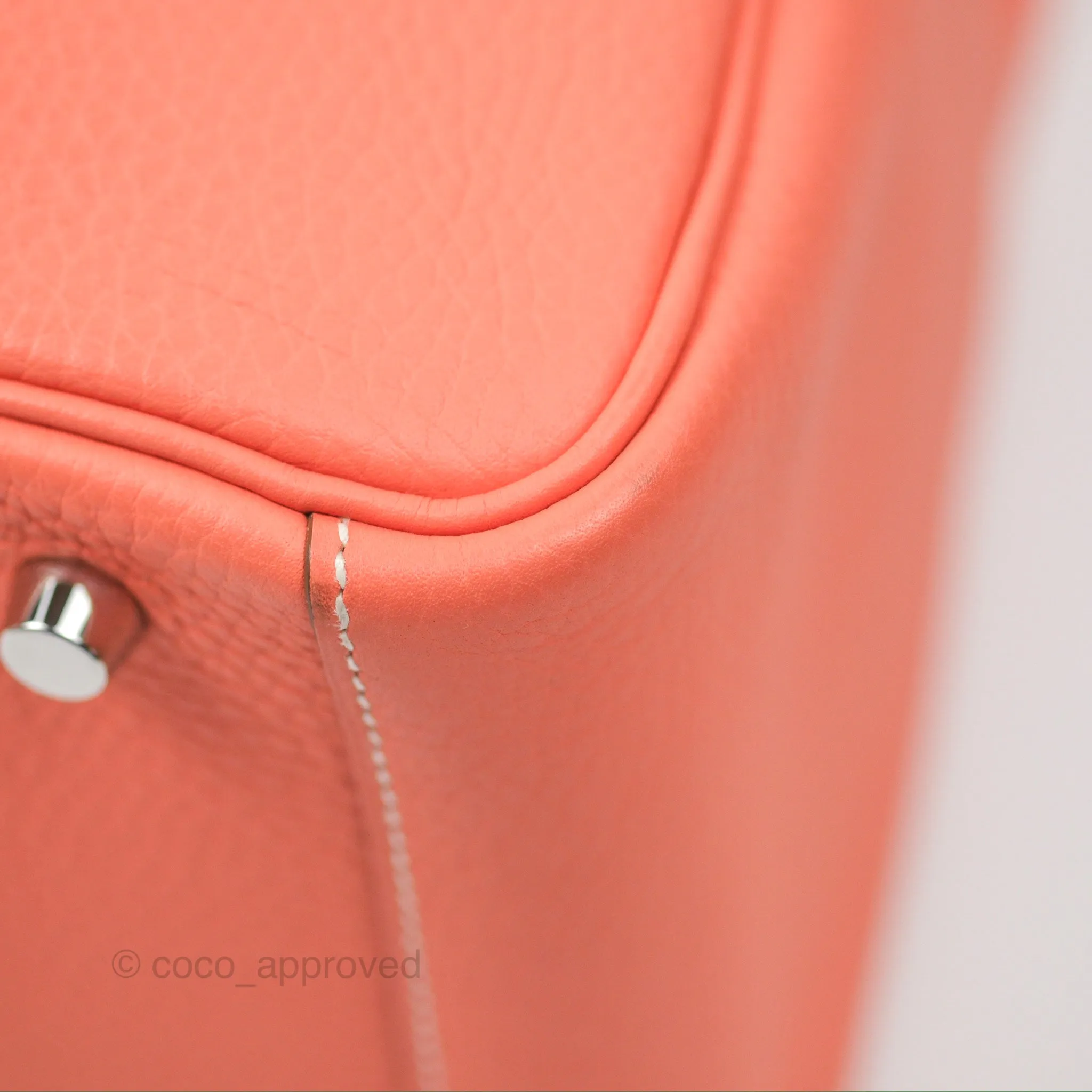 Herms Lindy 30 Flamingo Clemence Palladium Hardware