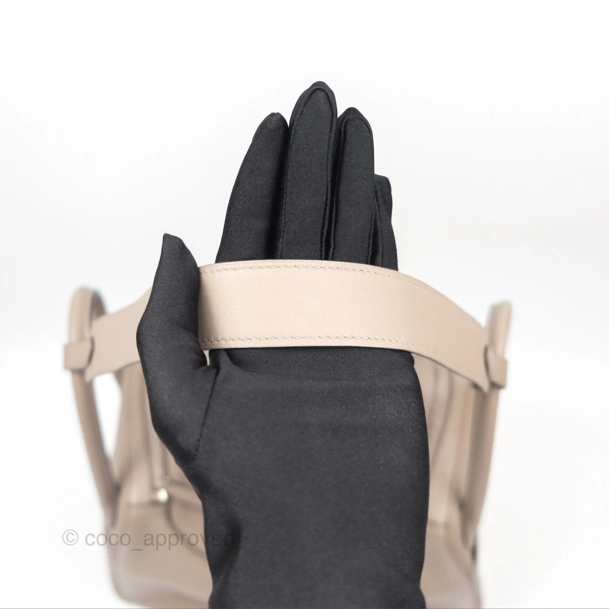 Herms Lindy 30 Gris Asphalte M8/ Blue Indigo 76 Swift Palladium Hardware